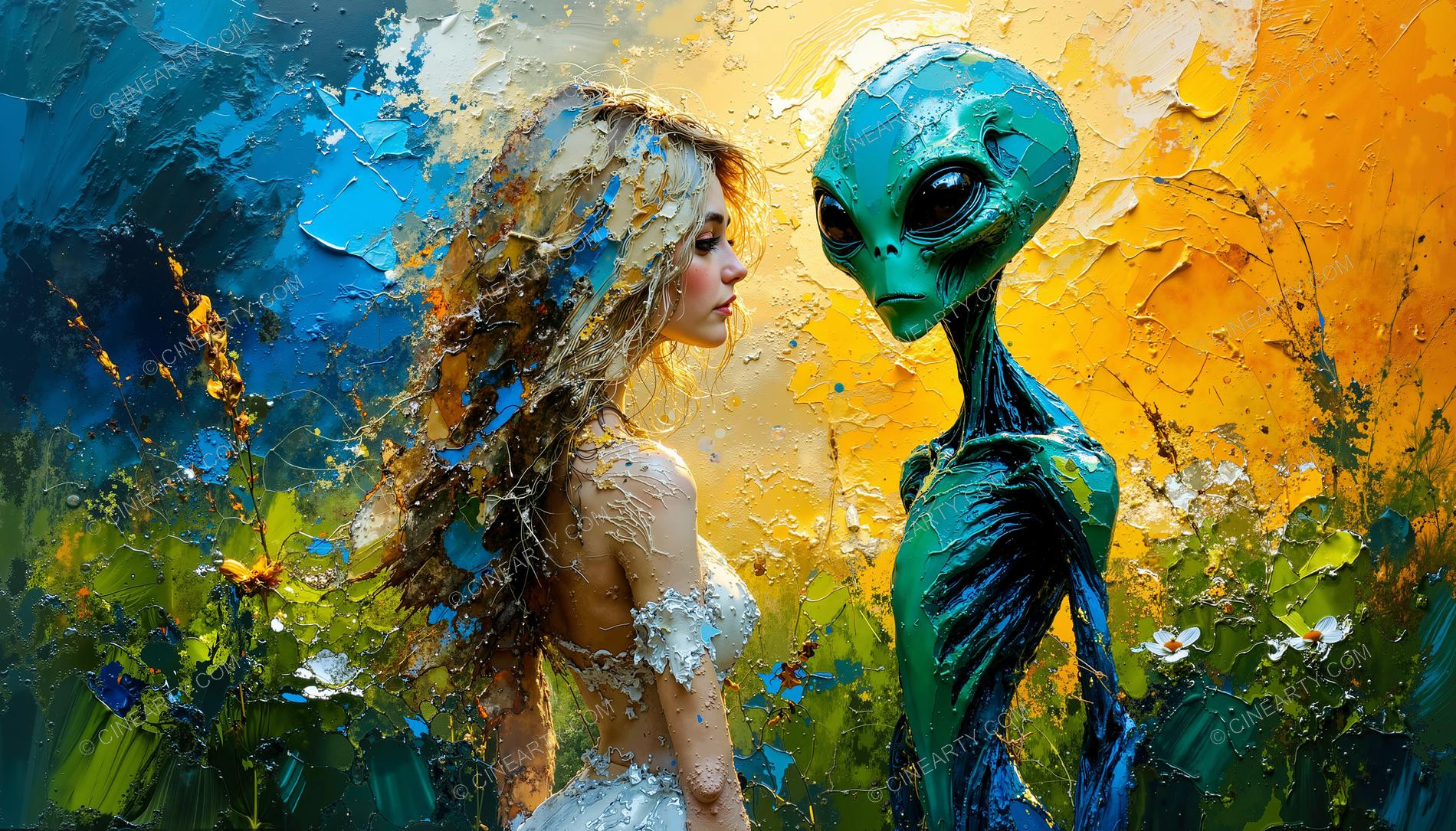 Gril meet Alien 91759