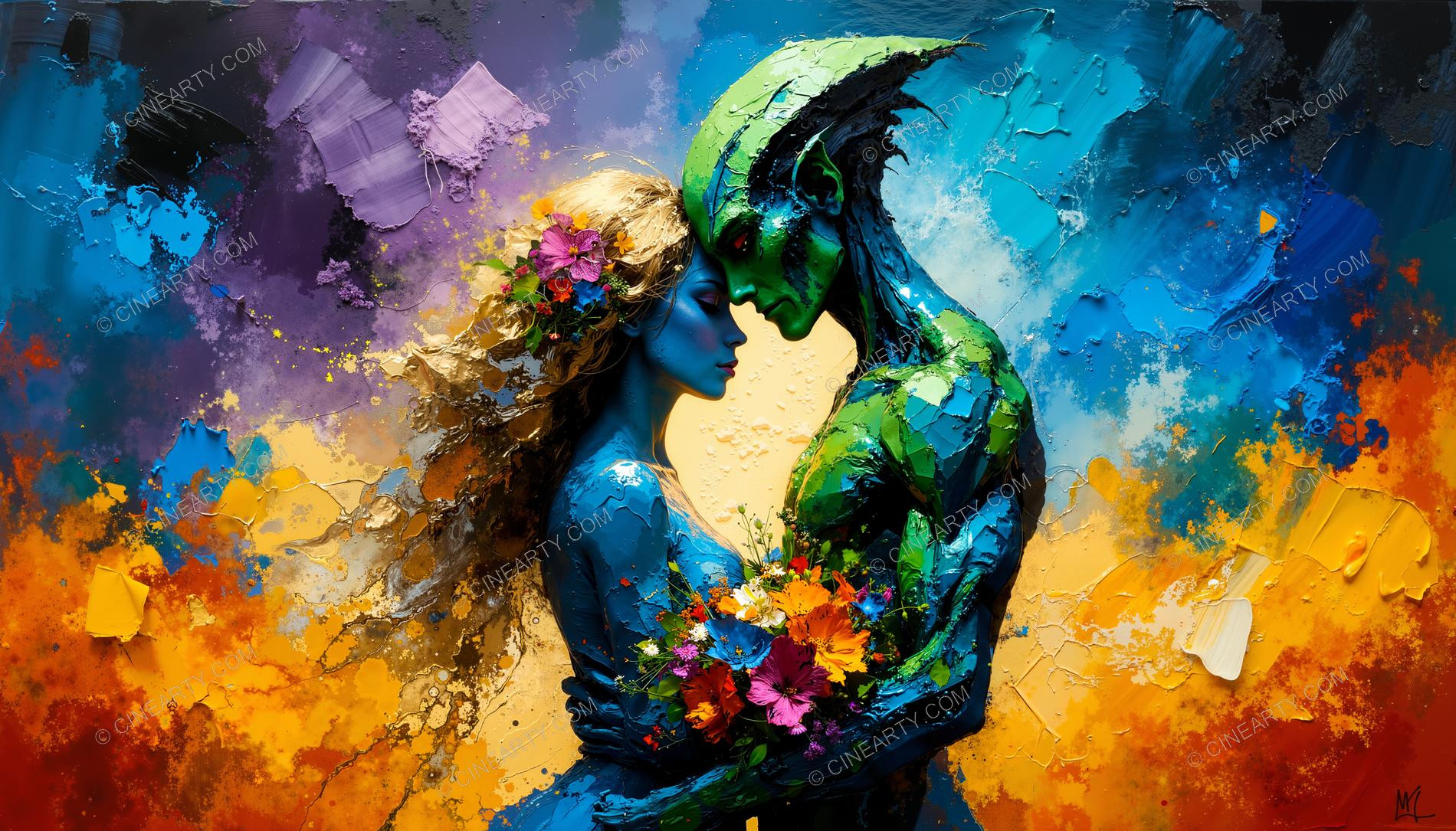 Portrait of a Woman and an Alien 05354