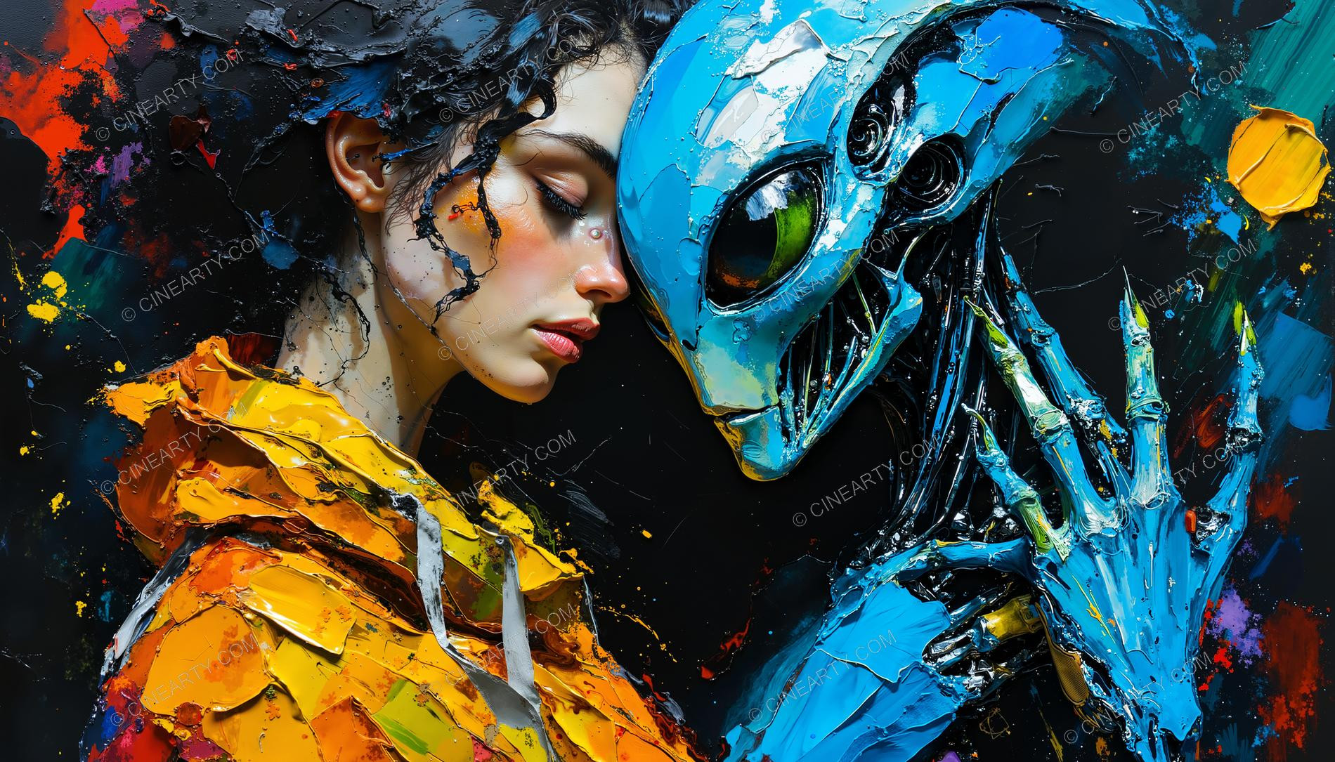 Portrait of a Woman and an Alien 62464