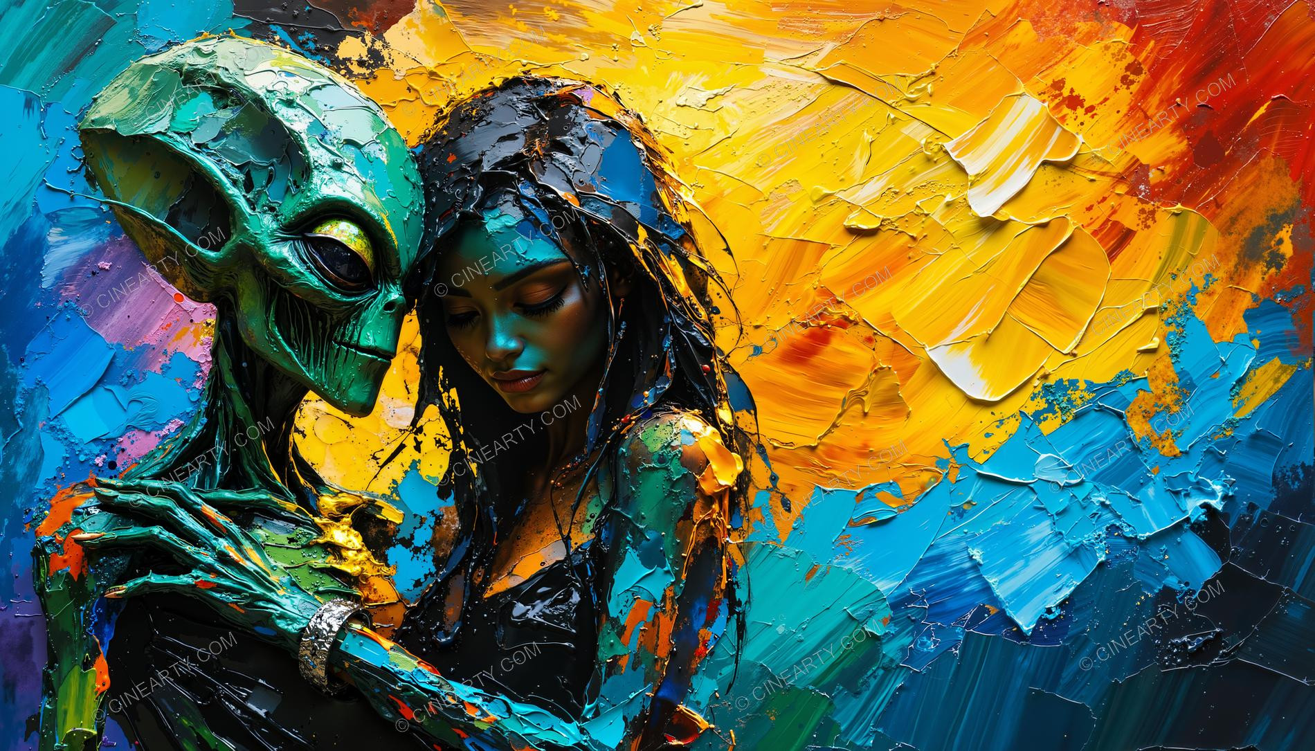 Portrait of a Woman and an Alien 06362