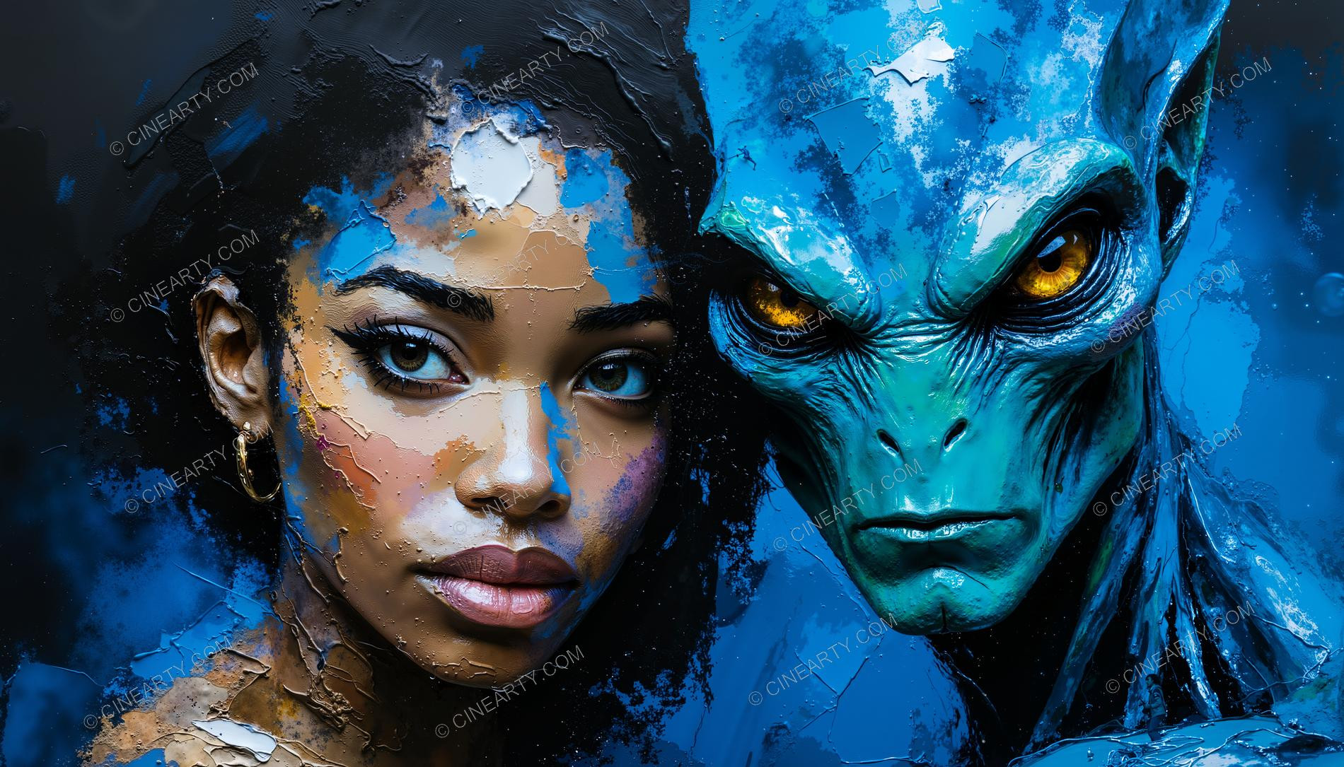 Portrait of a Woman and an Alien 55581