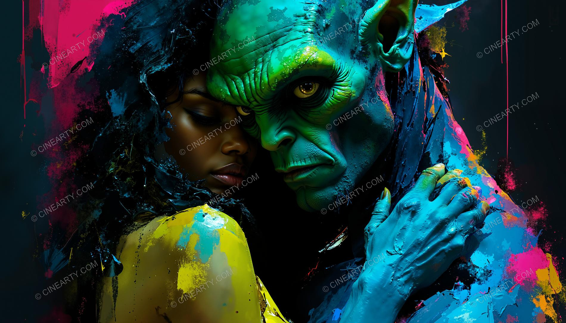 Portrait of a Woman and an Alien 12440