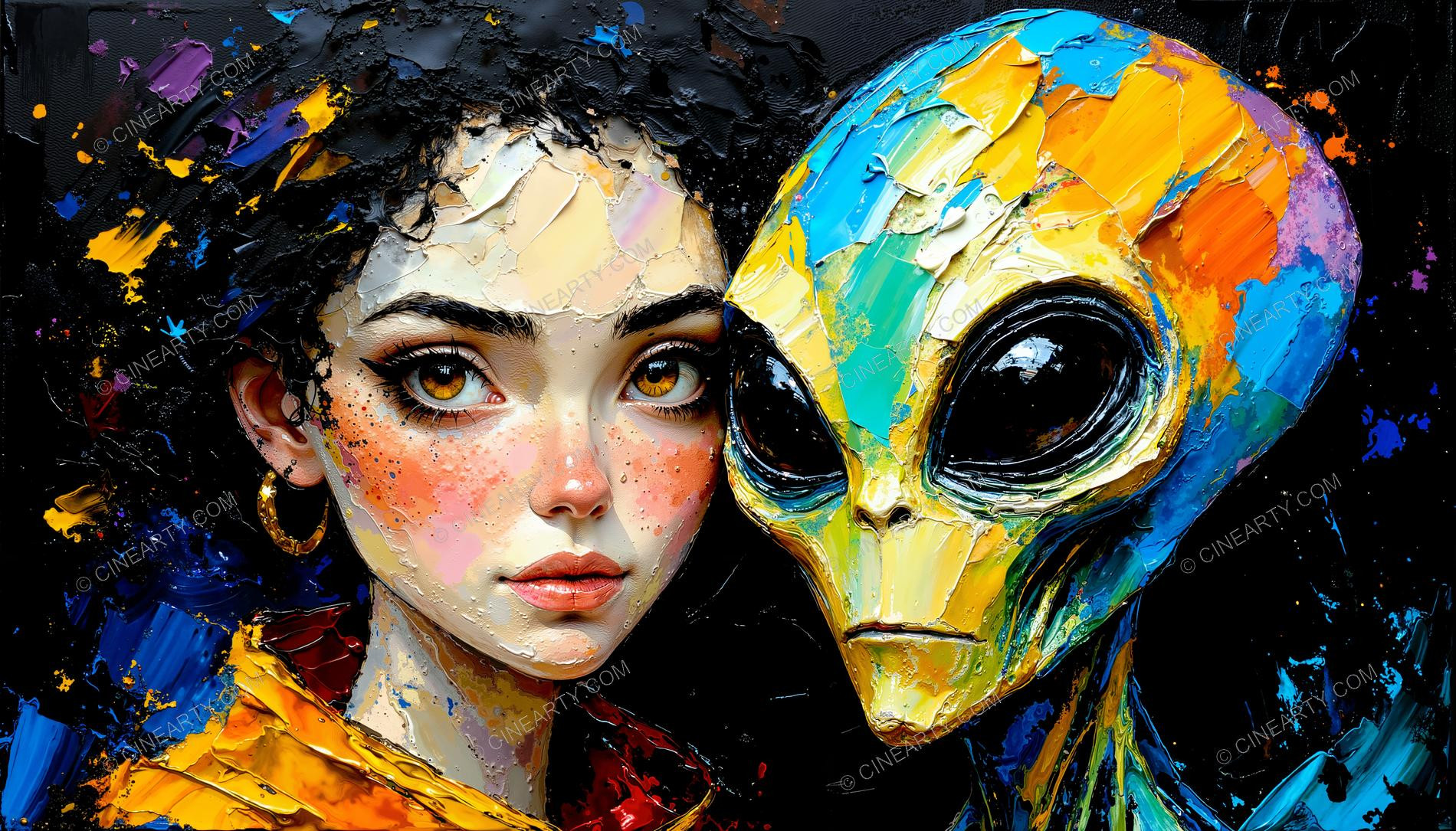 Portrait of a Woman and an Alien 21414