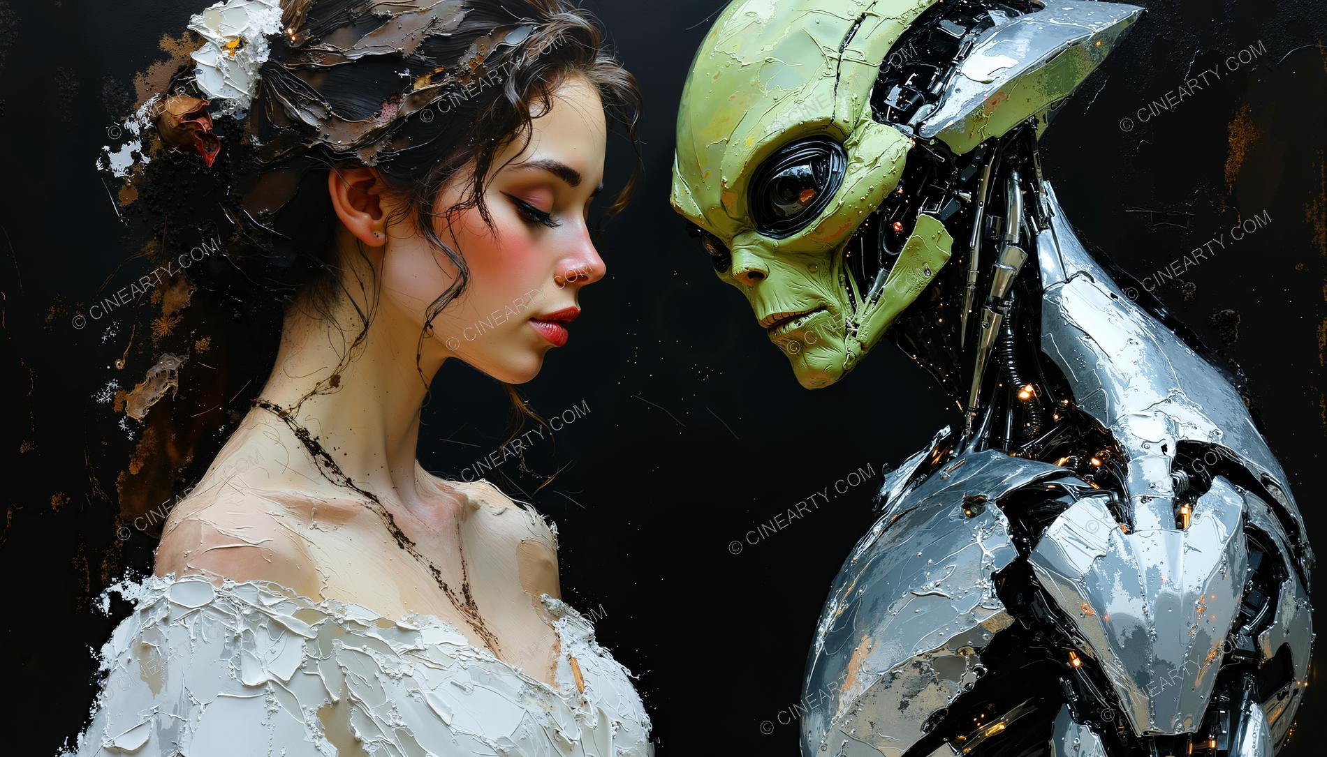 Portrait of a Woman and an Alien 61434