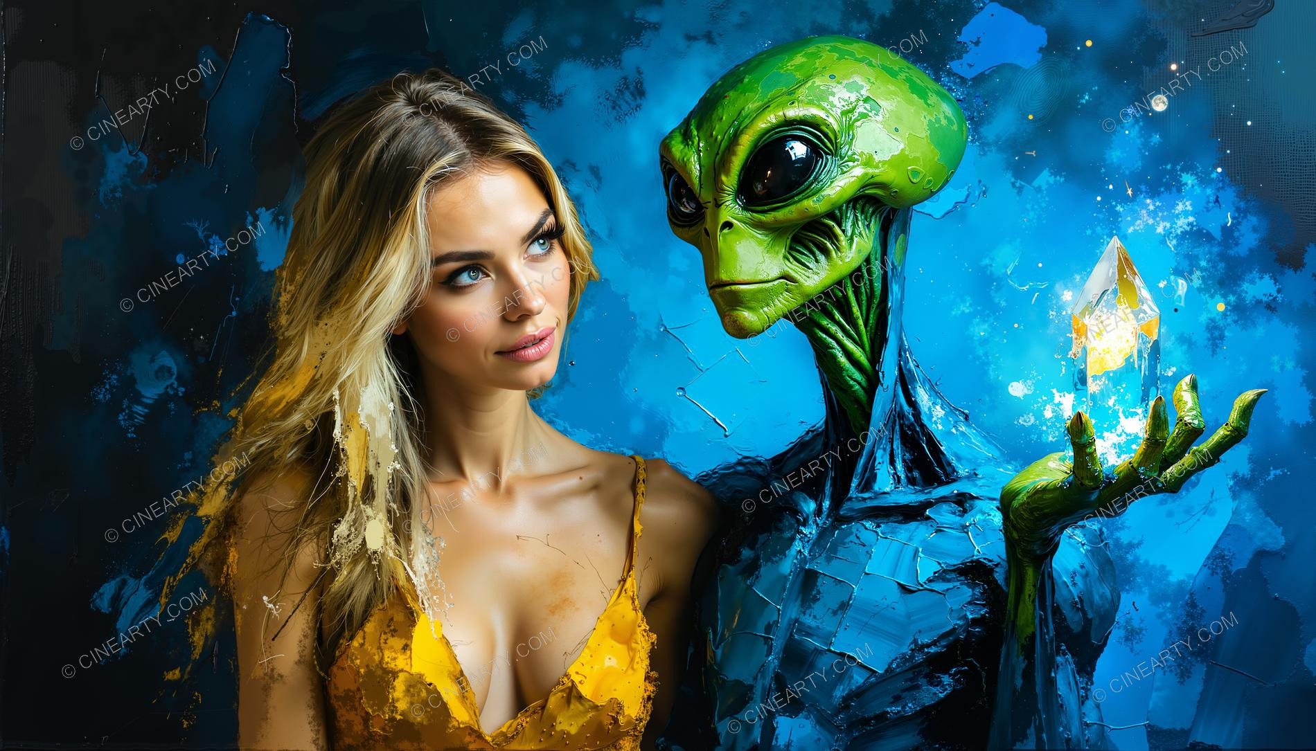 Portrait of a Woman and an Alien 96895