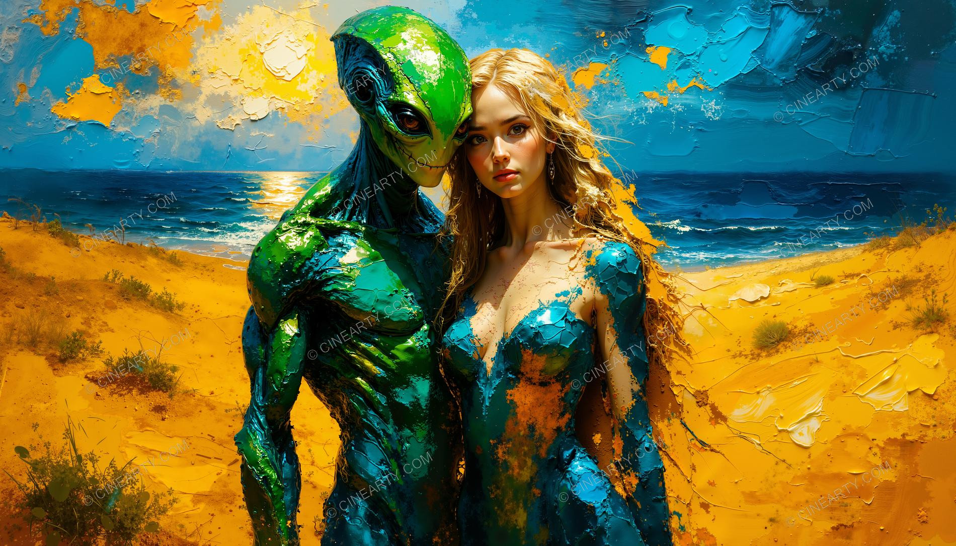 Portrait of a Woman and an Alien 85403