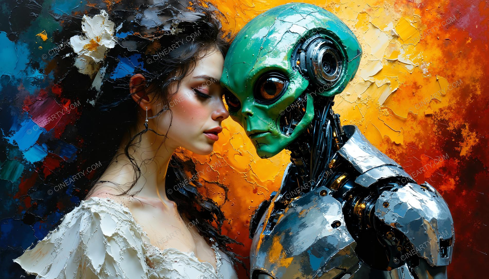 Portrait of a Woman and an Alien 71170