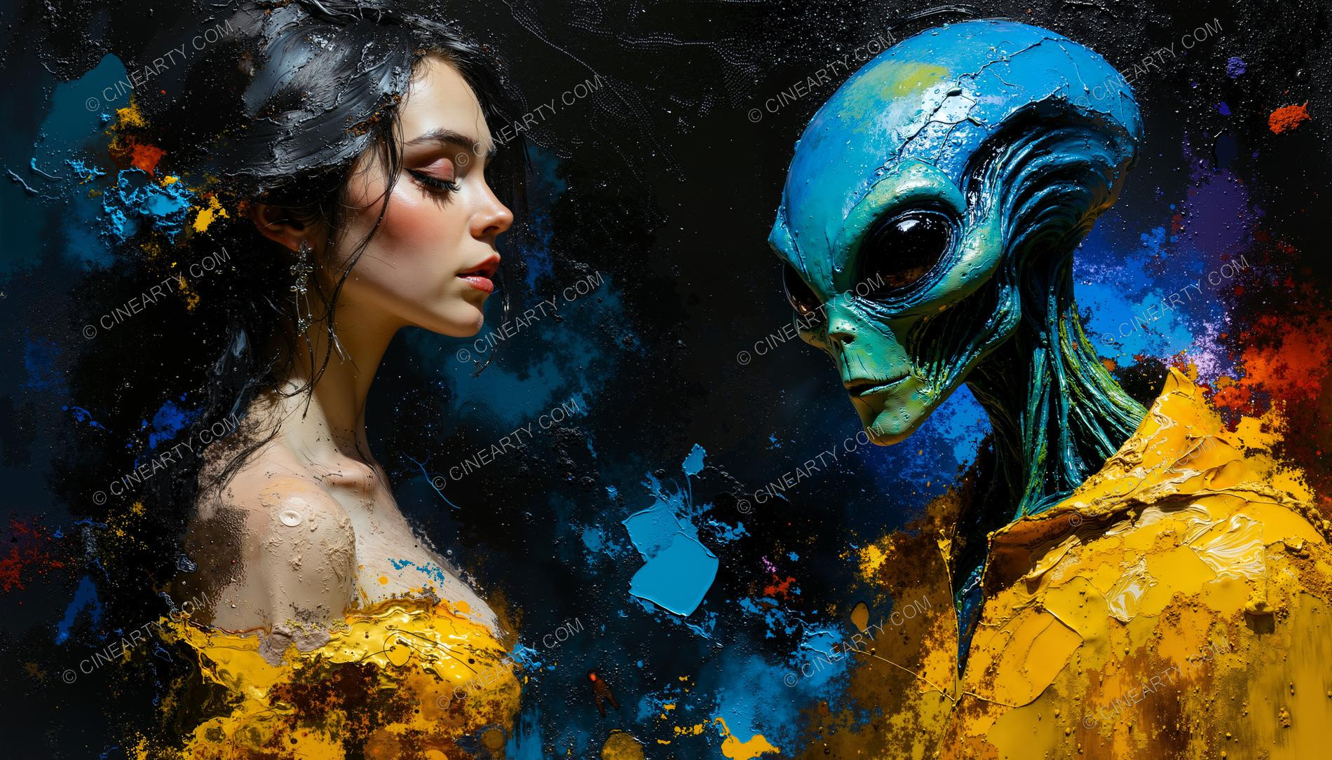 Portrait of a Woman and an Alien 11904