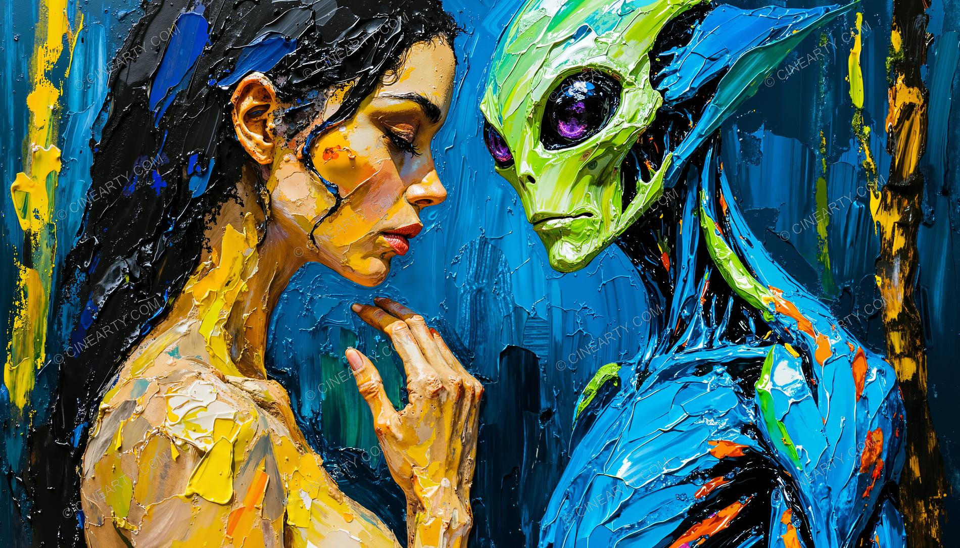 Portrait of a Woman and an Alien 40348