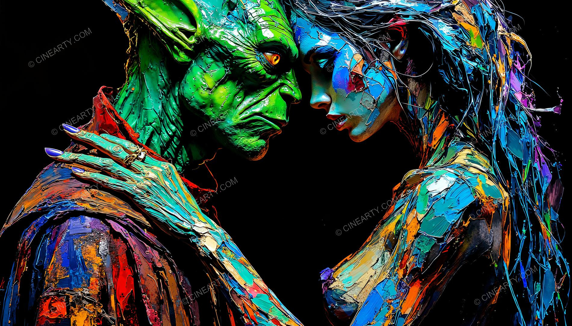 Portrait of a Woman and an Alien 61870