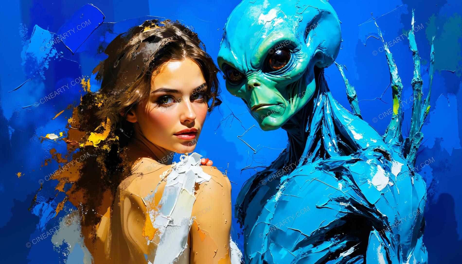 Portrait of a Woman and an Alien 60980