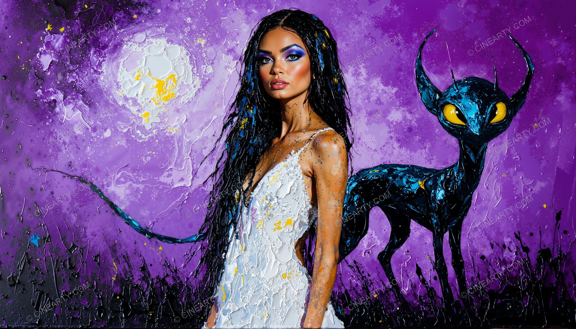 Portrait of a Woman and an Alien 99935