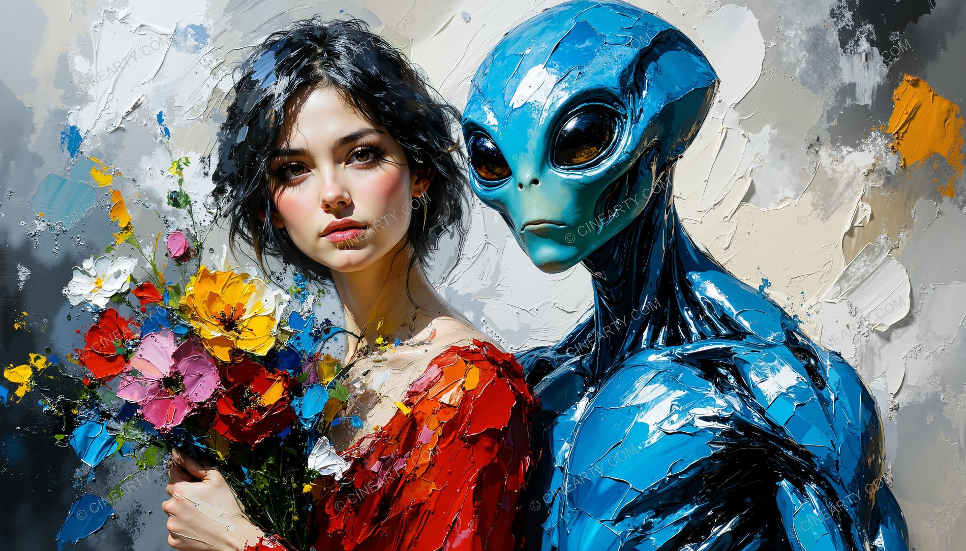 Portrait of a Woman and an Alien 60186