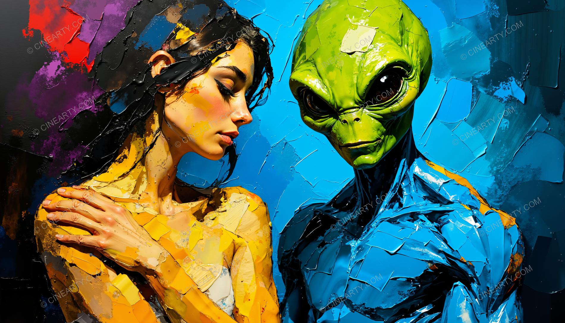 Portrait of a Woman and an Alien 21686
