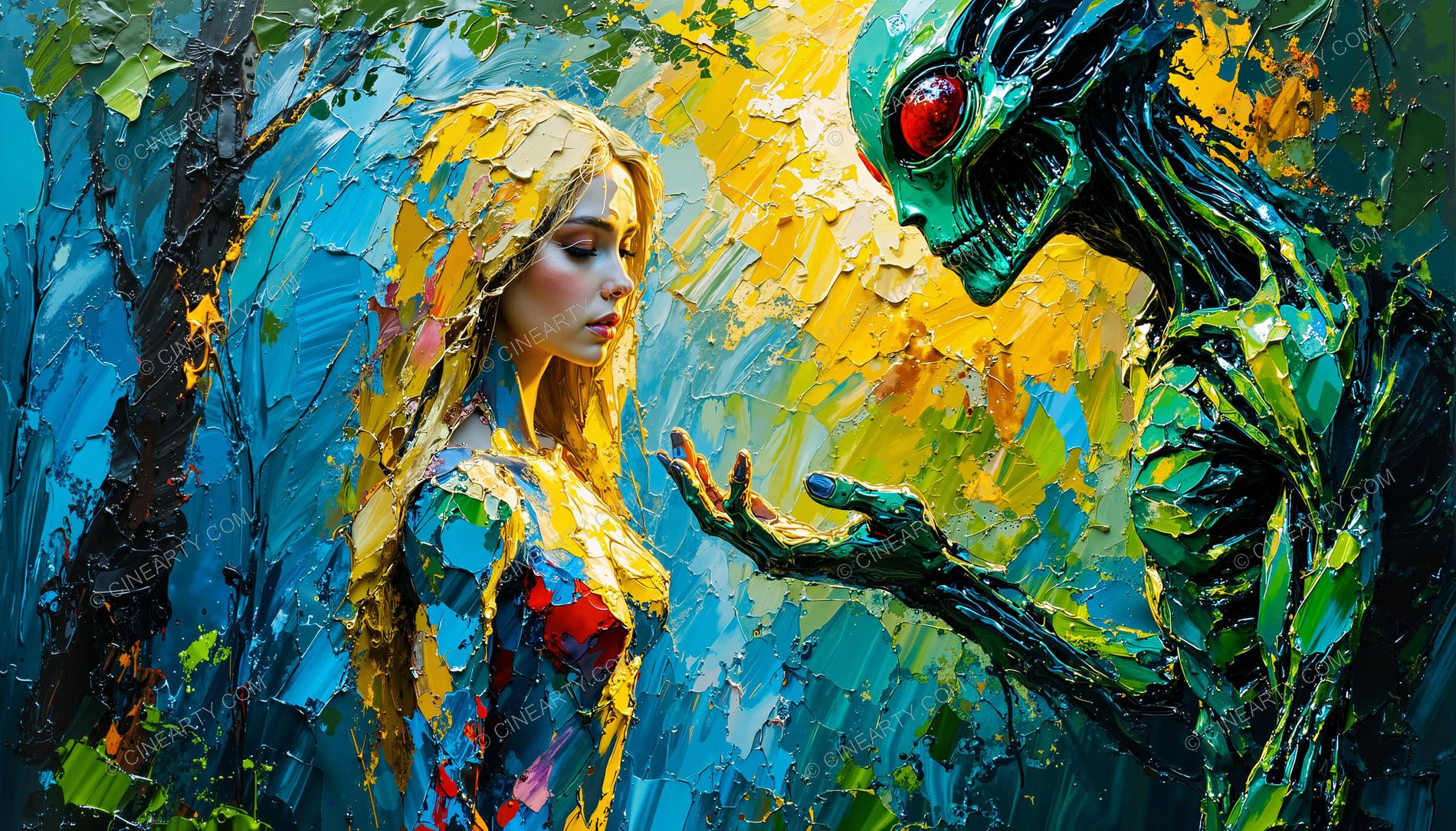 Portrait of a Woman and an Alien 14479
