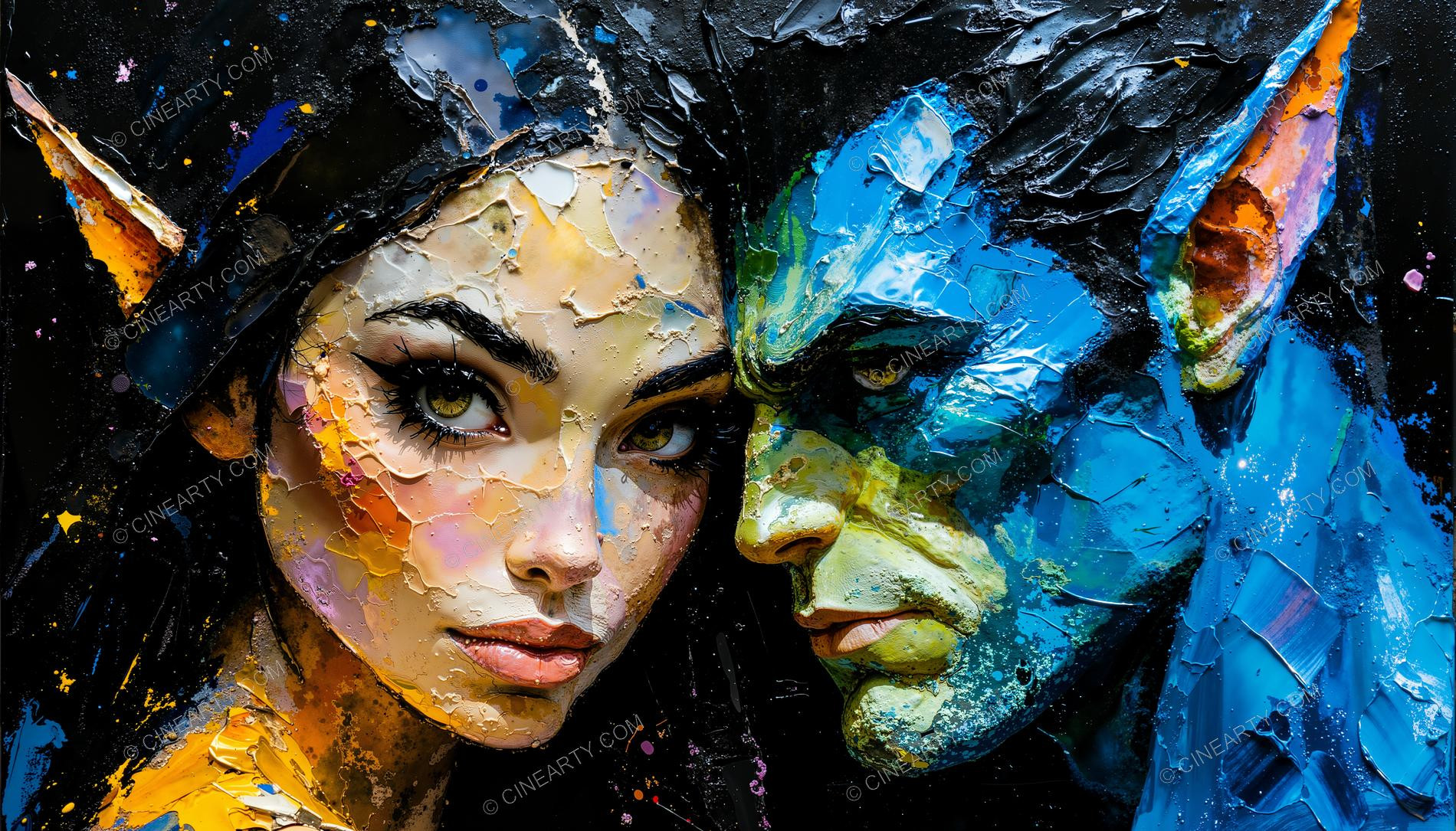 Portrait of a Woman and an Alien 05273