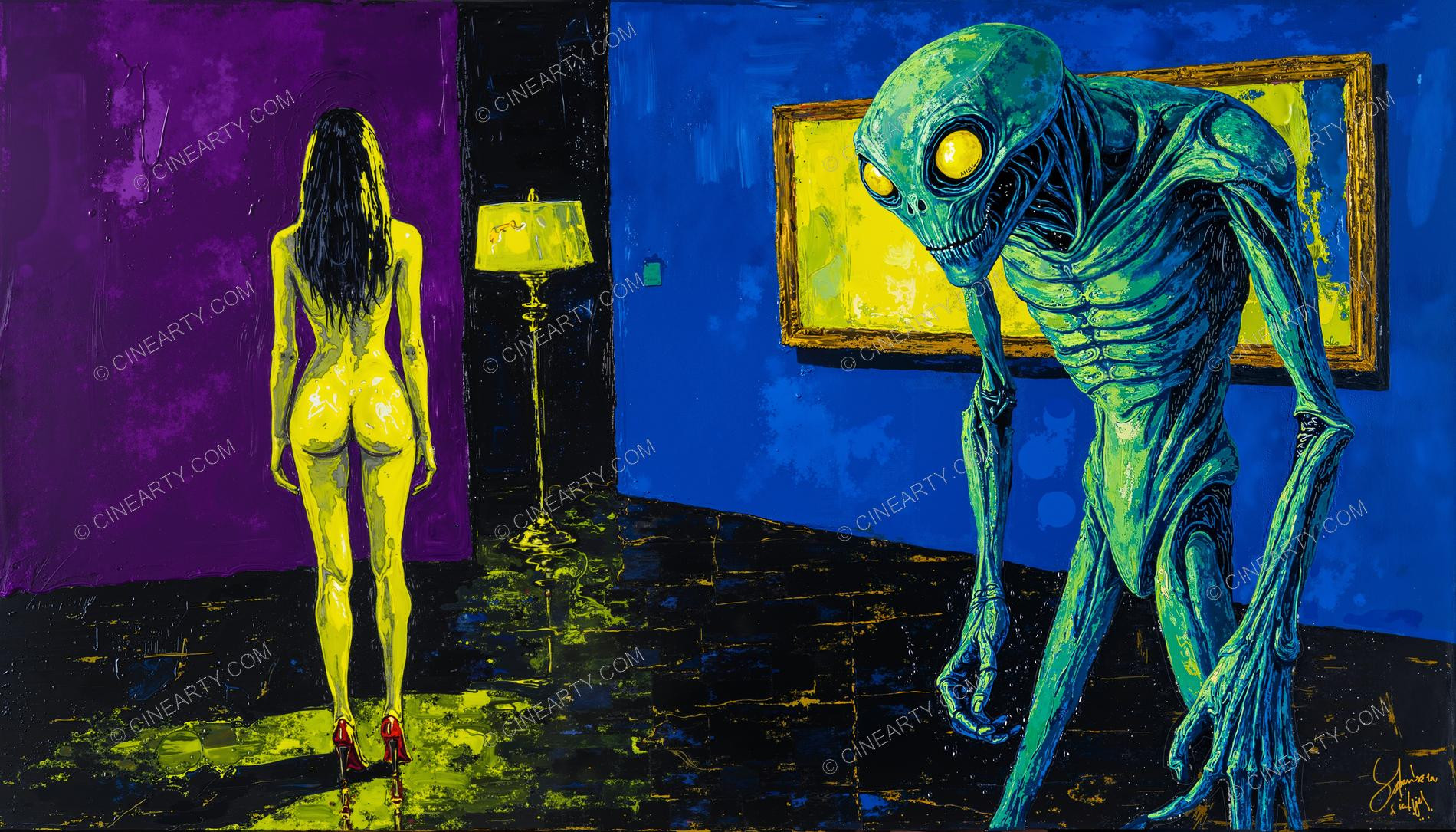 Portrait of a Woman and an Alien 93388