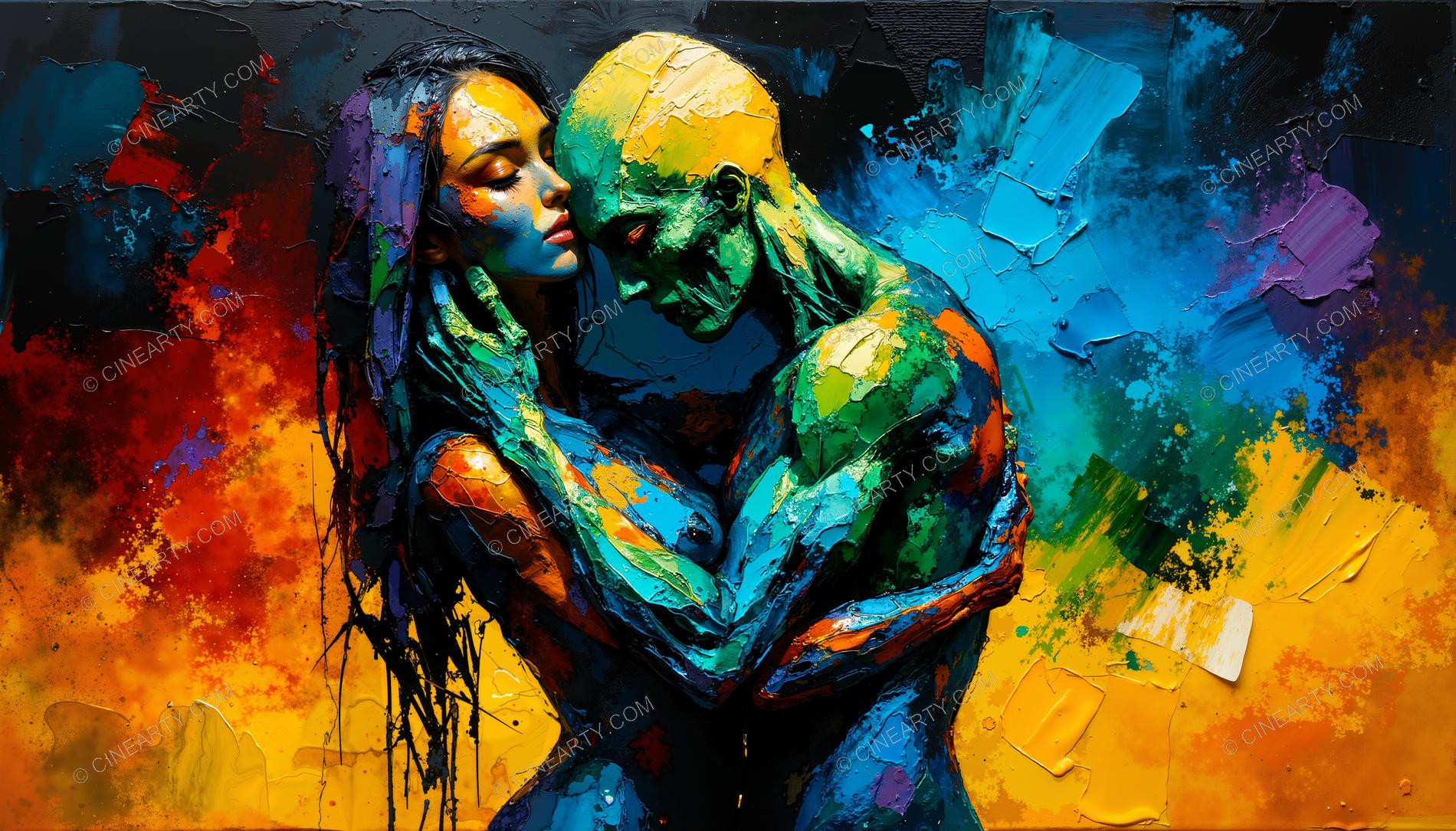 Portrait of a Woman and an Alien 34773