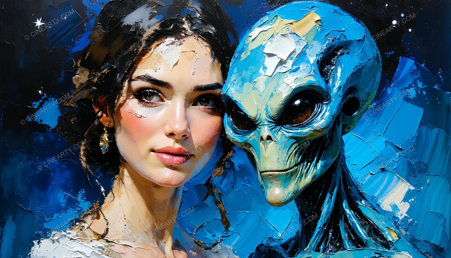Portrait of a Woman and an Alien 49102