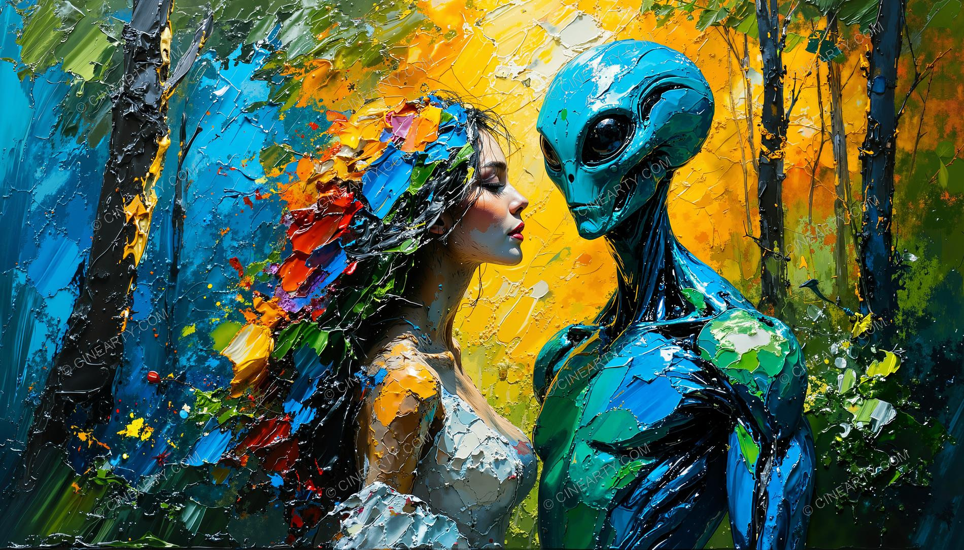 Portrait of a Woman and an Alien 59162