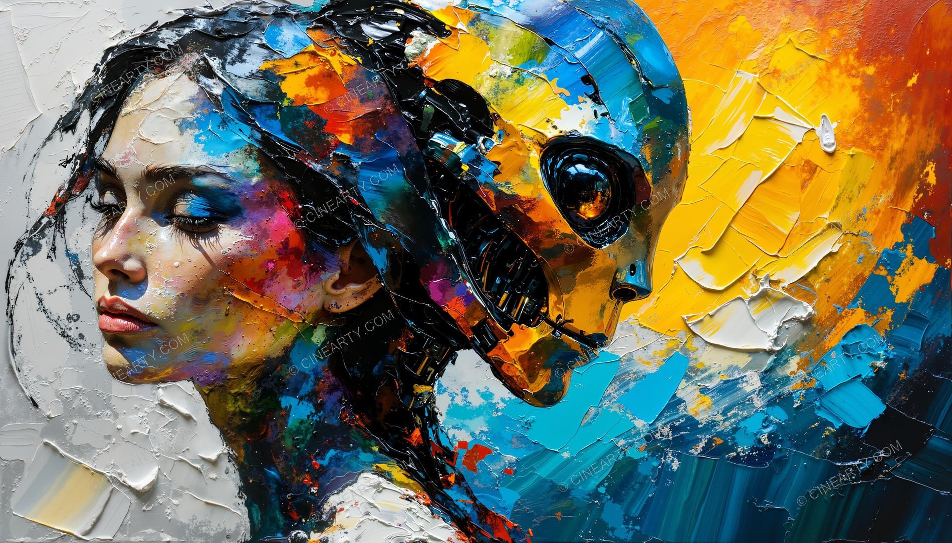 Portrait of a Woman and an Alien 27487