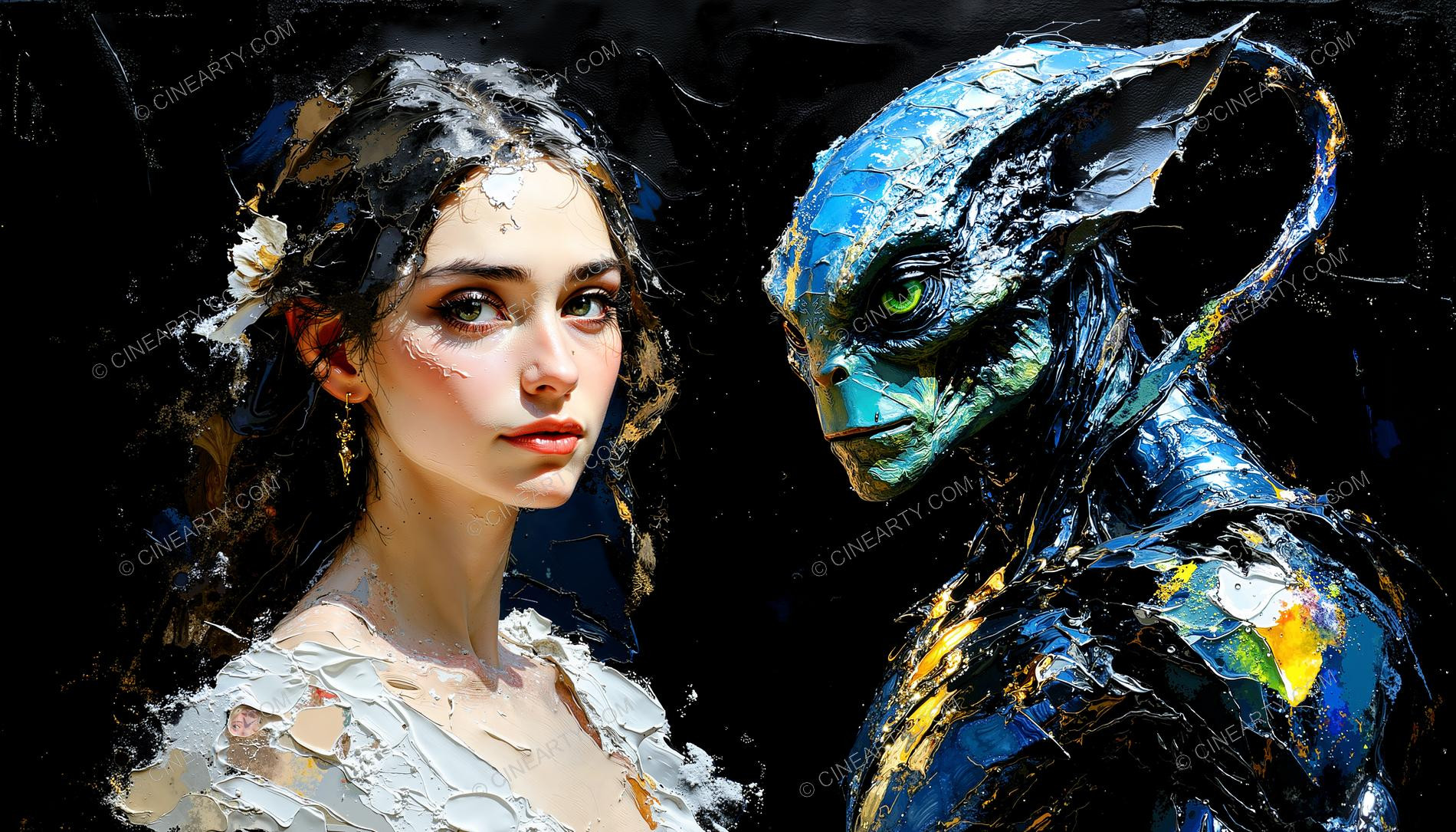 Portrait of a Woman and an Alien 13117