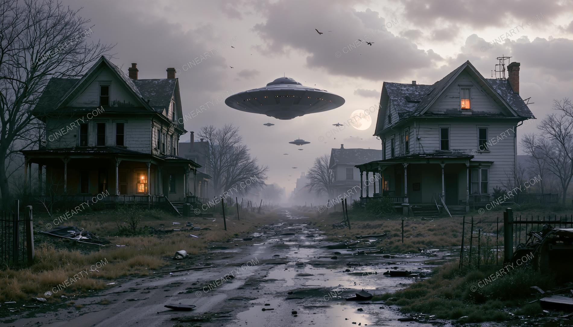 Alien Invasion Post-Apocalypse. Empty Towns 53411