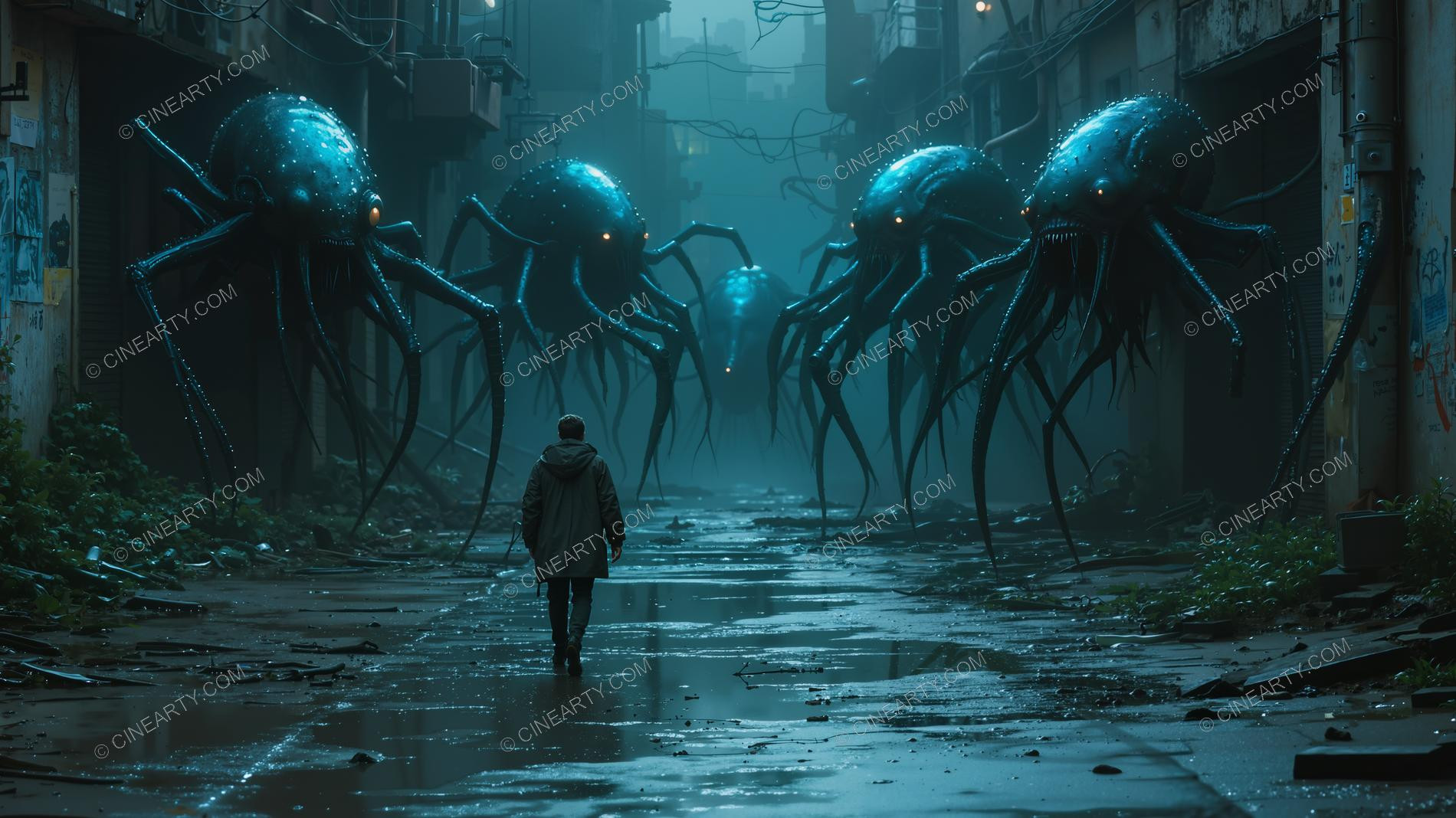 Alien Monster On the City Street 70600