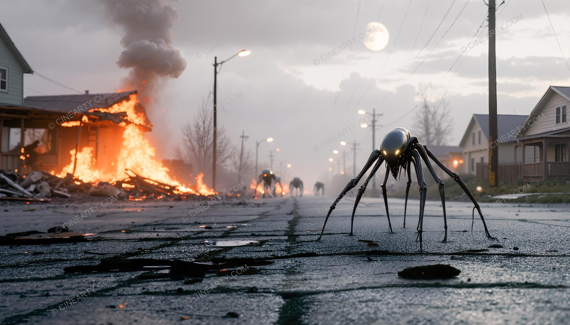 Alien Monster On the Town Street 18517