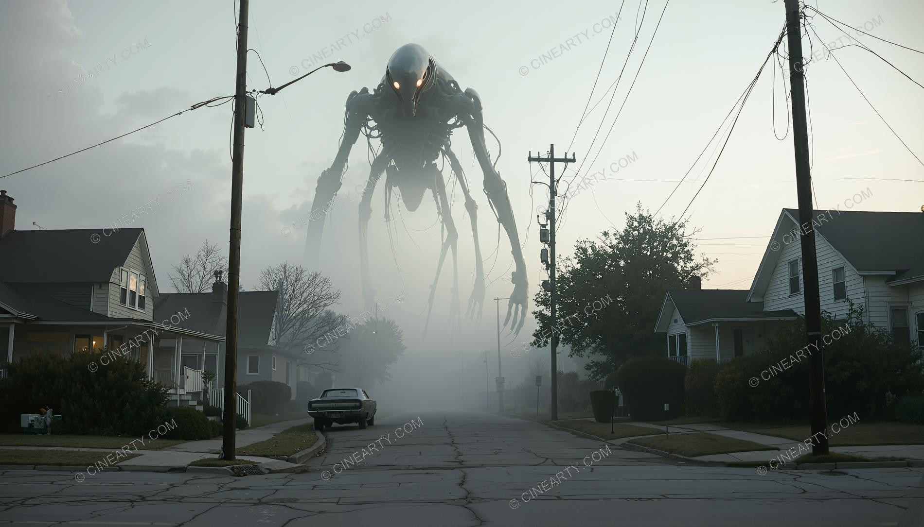 Alien Monster On the Town Street 73761