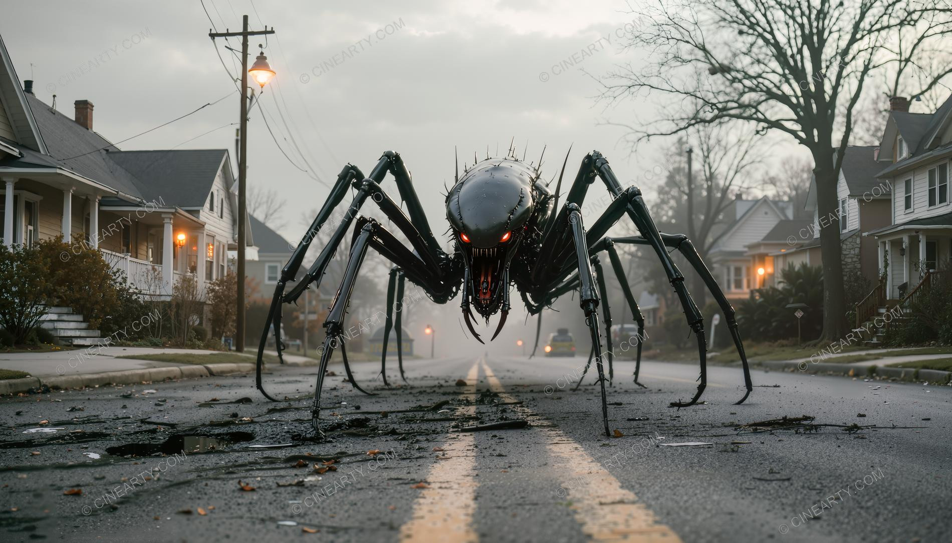 Alien Monster On the Town Street 46685