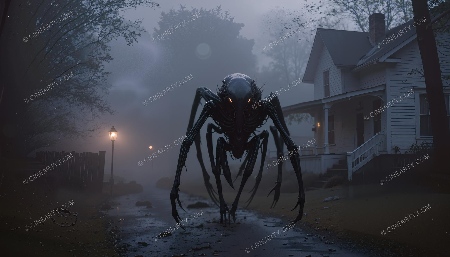 Alien Monster On the Town Street 50418