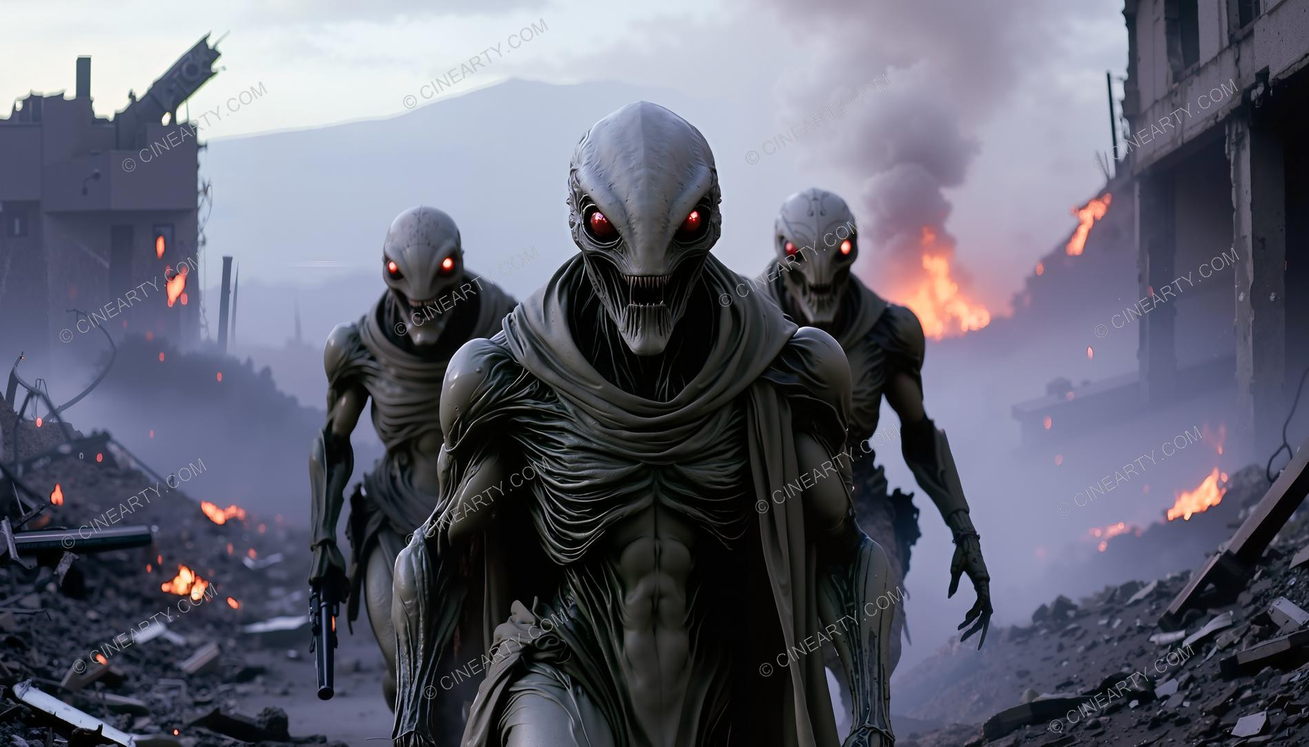 Aliens Classic Humanoids Take Over Earth 30203