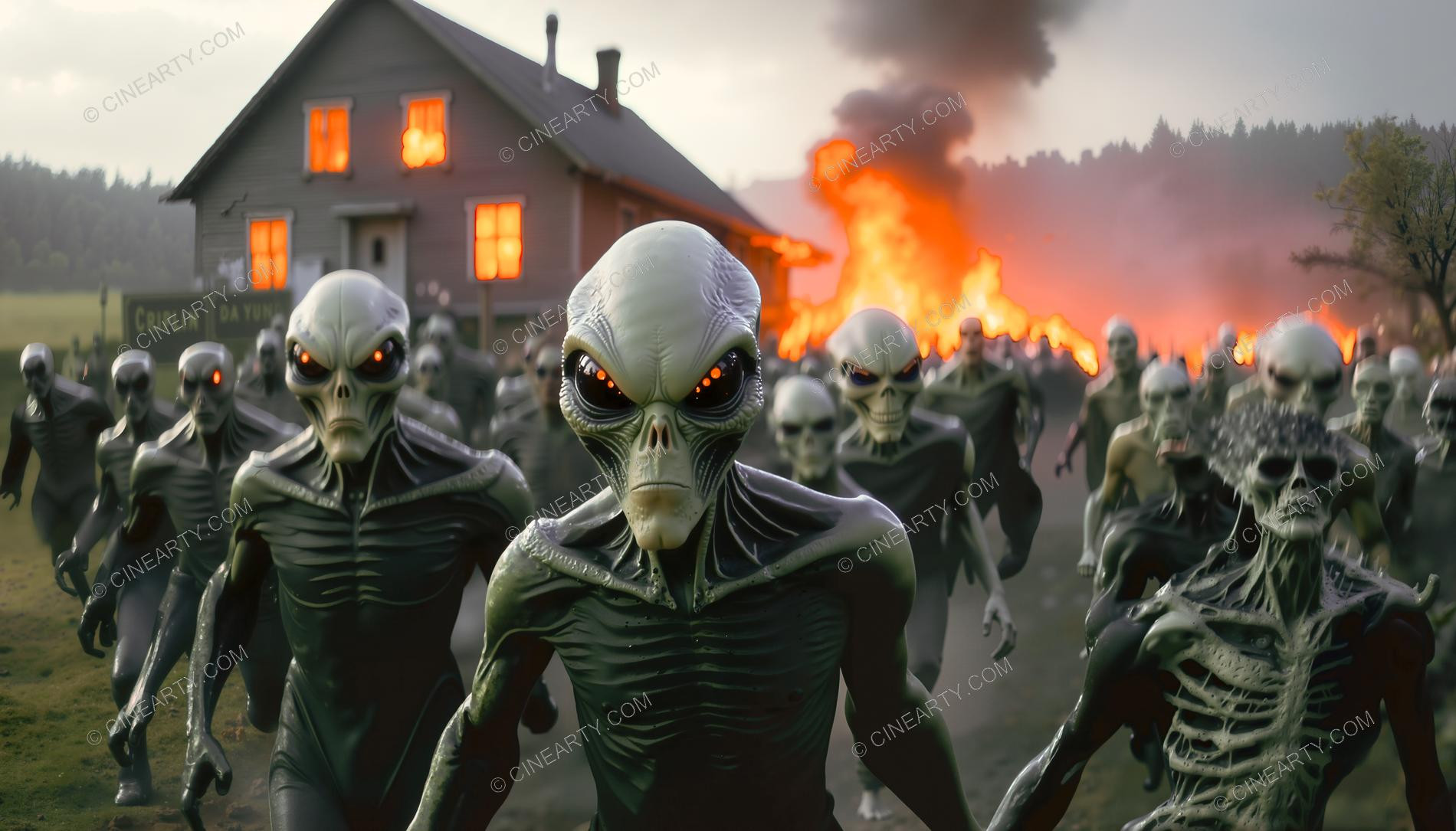 Aliens Classic Humanoids Take Over Earth 77008