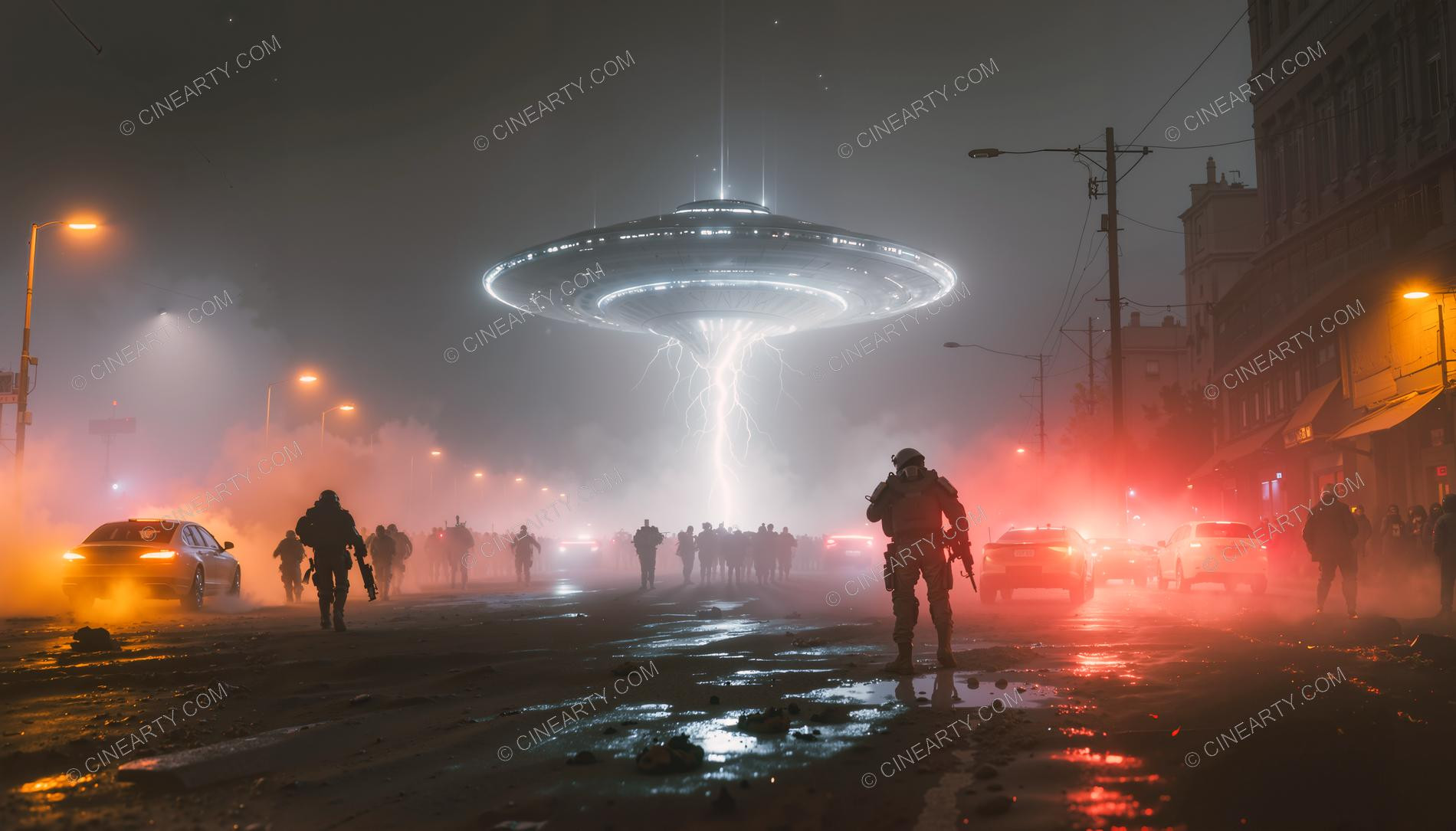 Army vs Flying Saucers in Cities 70235