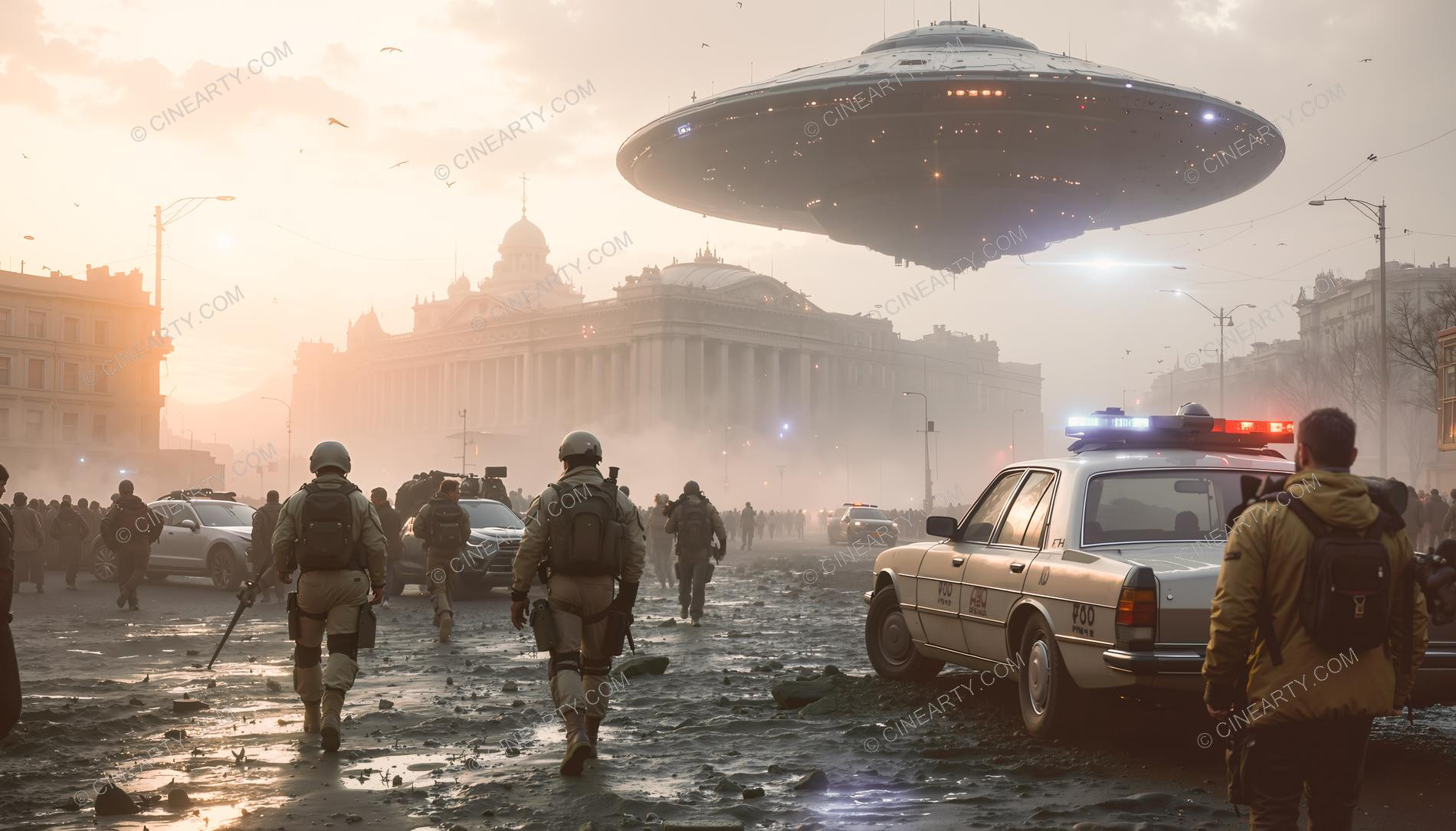 Army vs Flying Saucers in Cities 55740