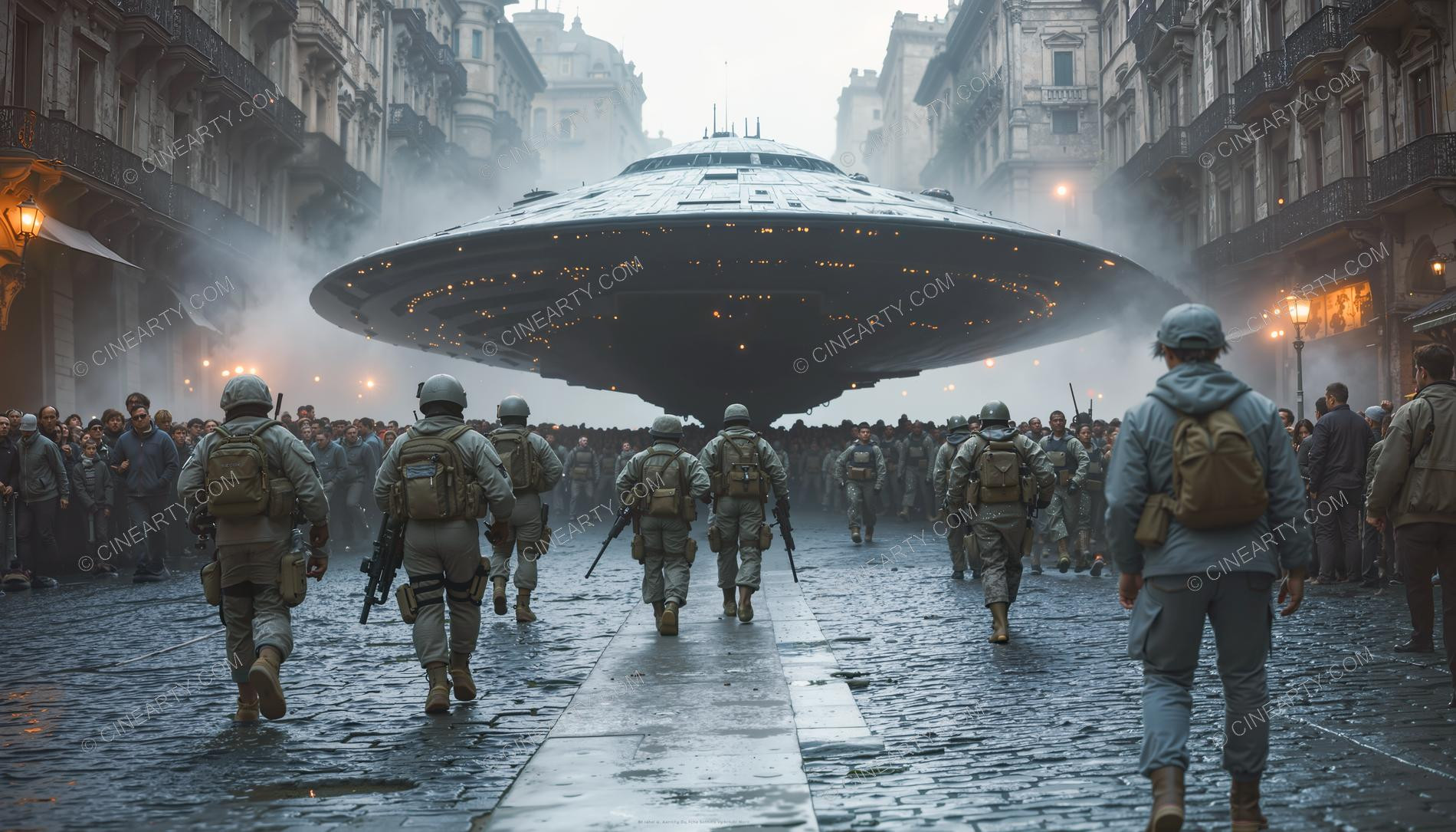 Army vs Flying Saucers in Cities 21306