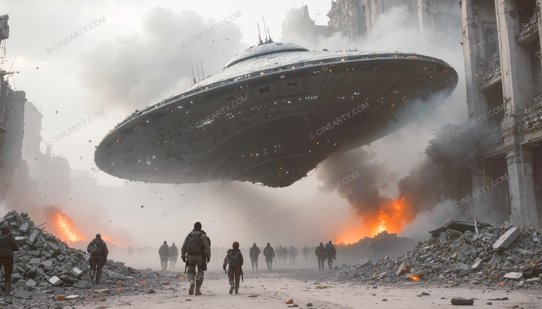 Army vs Flying Saucers in Cities 77109