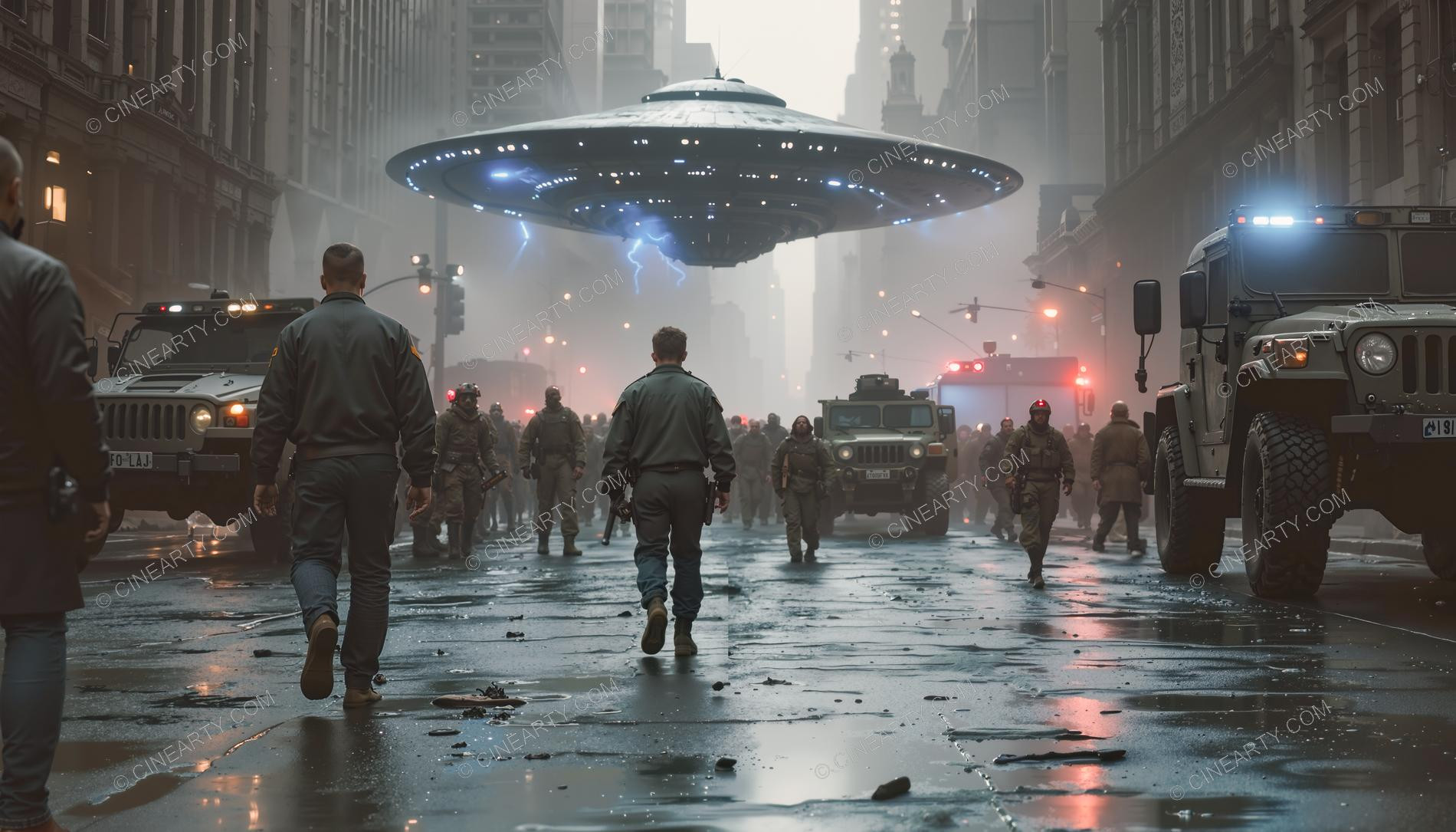 Army vs Flying Saucers in Cities 64539