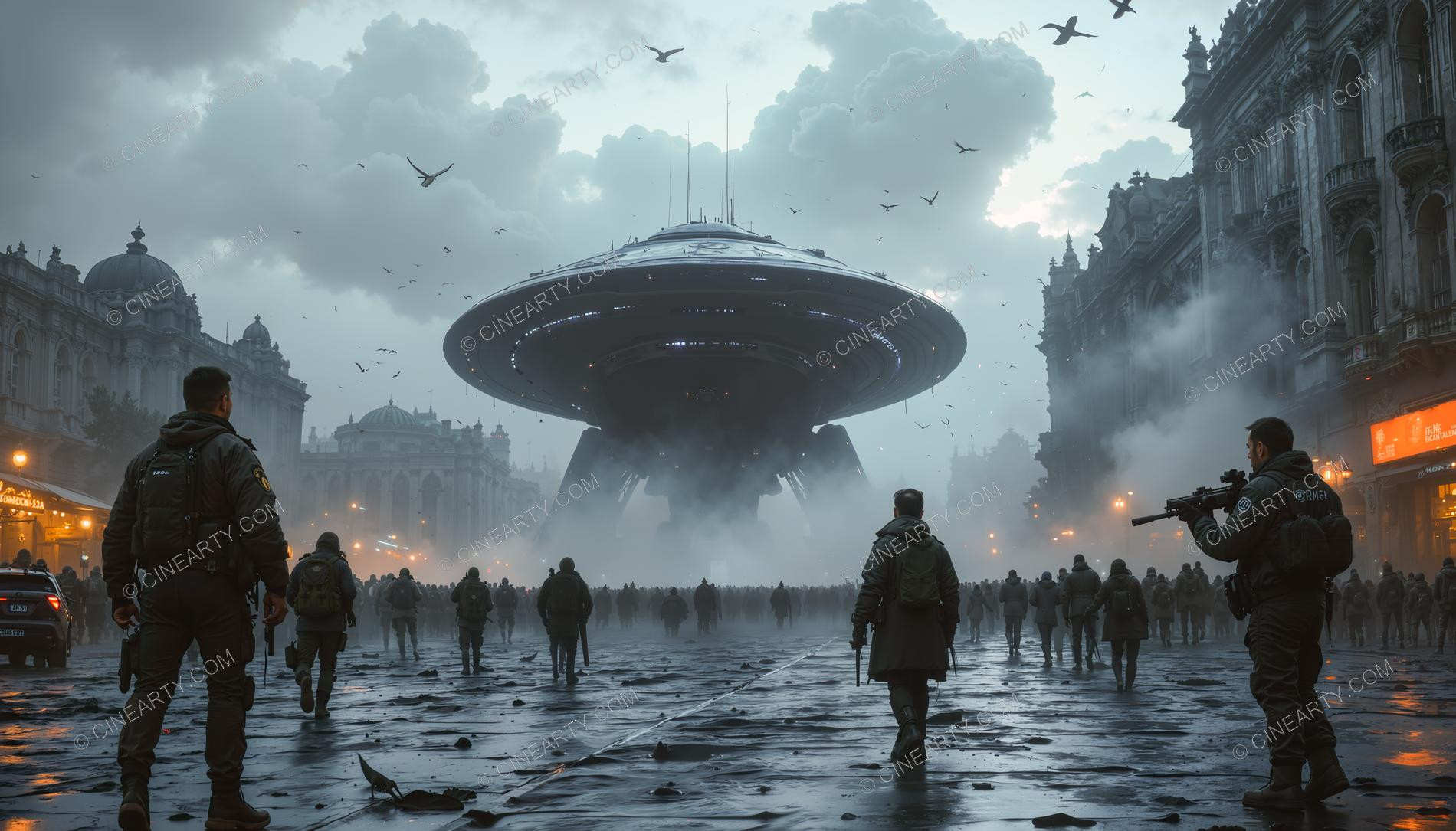 Army vs Flying Saucers in Cities 69316