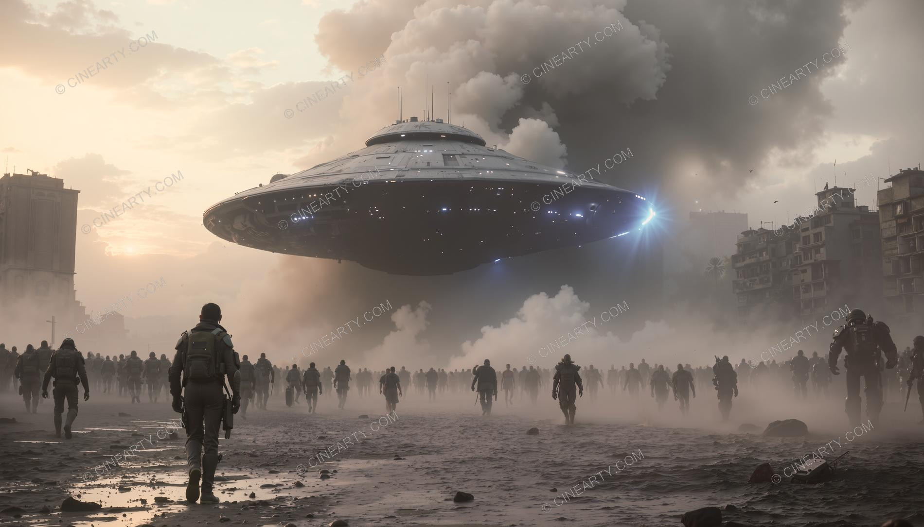 Army vs Flying Saucers in Cities 64464