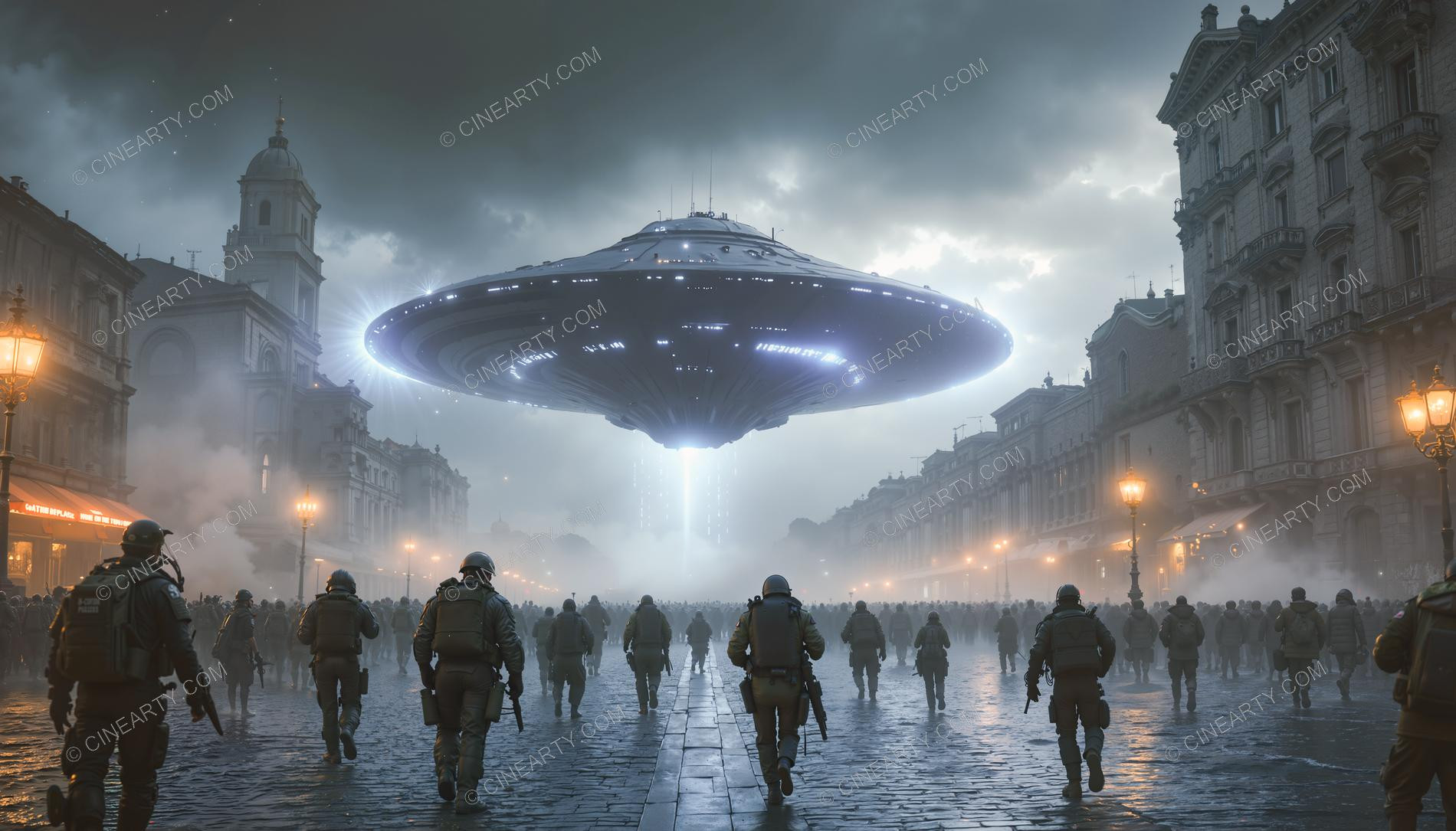 Army vs Flying Saucers in Cities 15378