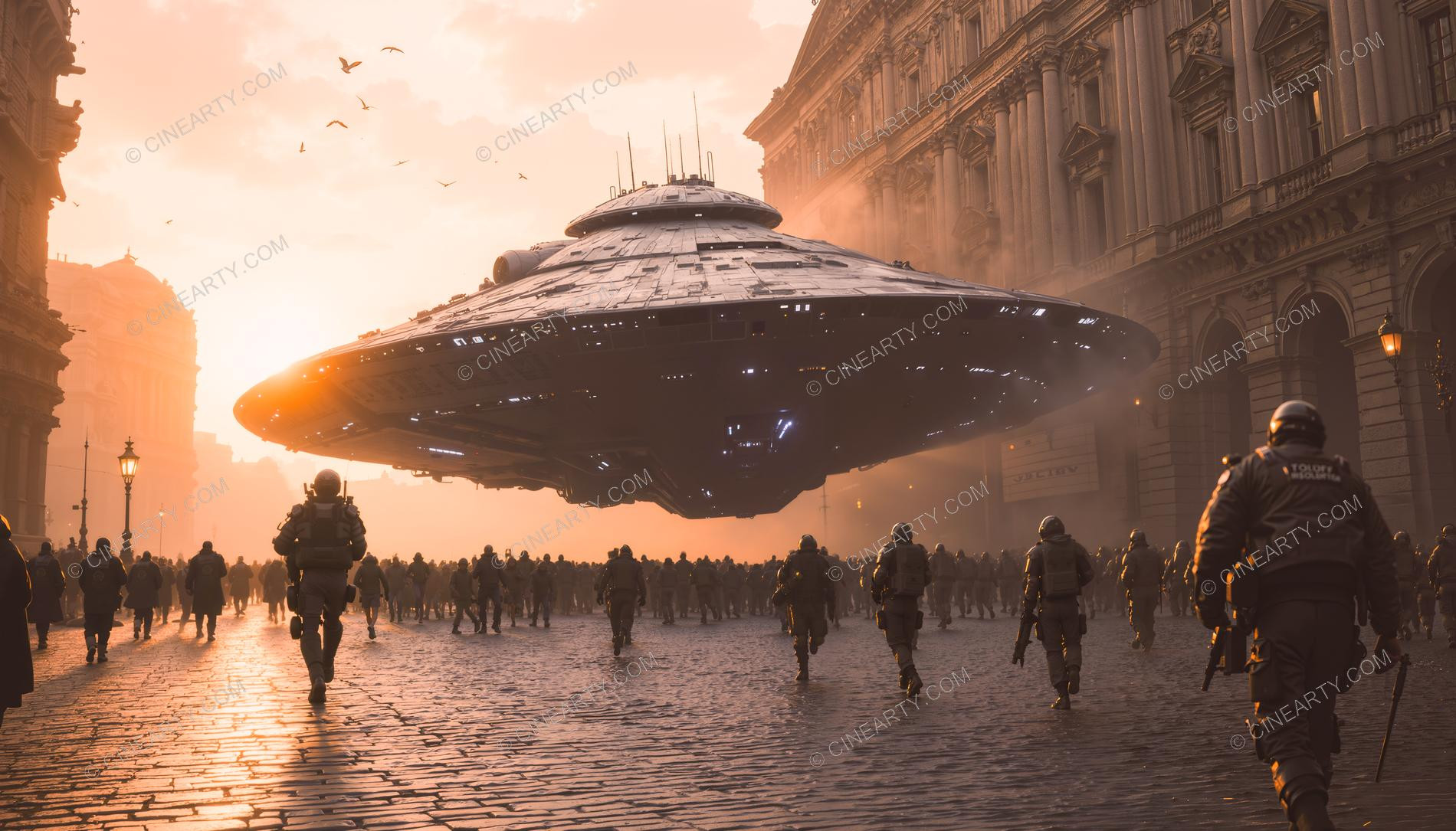 Army vs Flying Saucers in Cities 16637