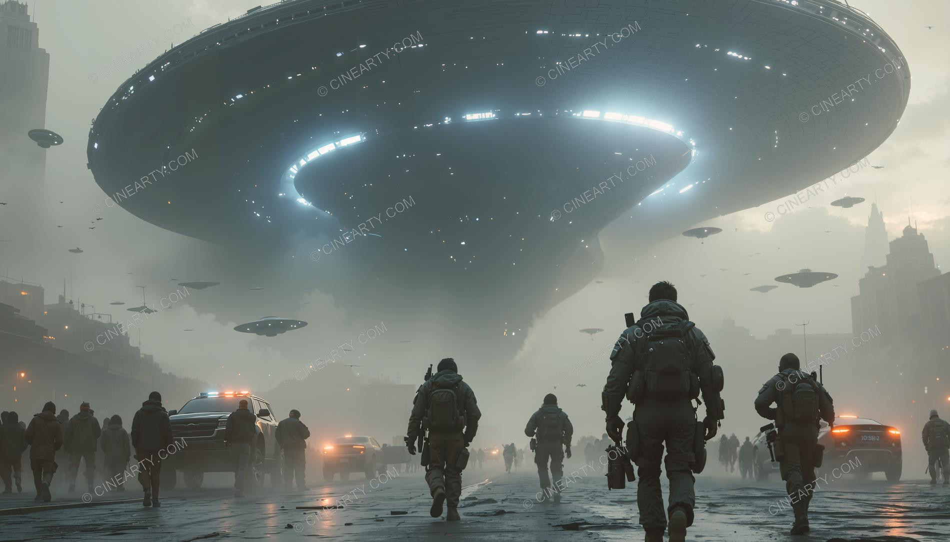 Army vs Flying Saucers in Cities 98150