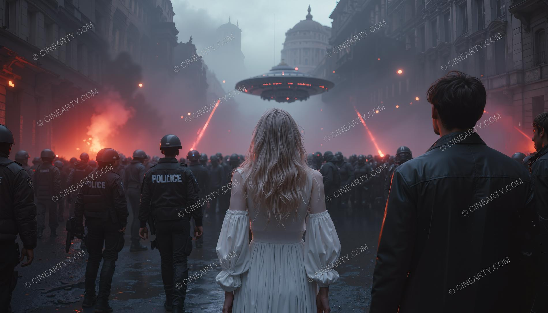 Flying Saucers Destroy a City 46281