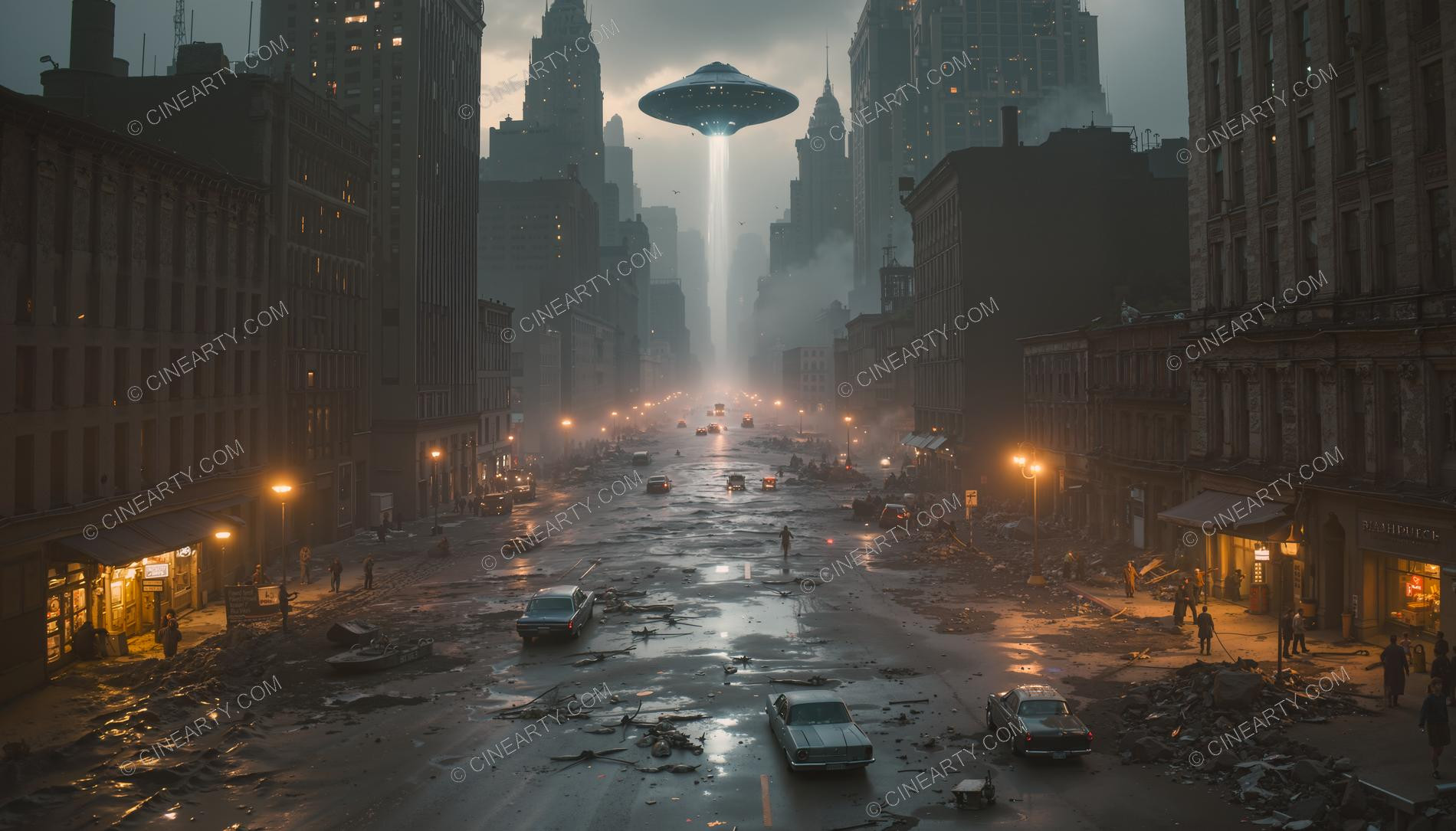 Flying Saucers Destroy a City 00323