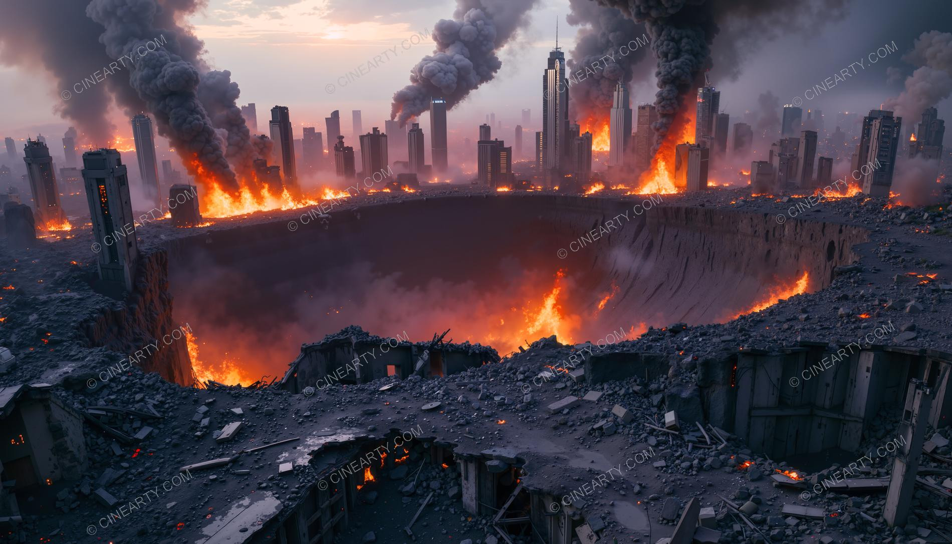 Flying Saucers Destroy a City 71727