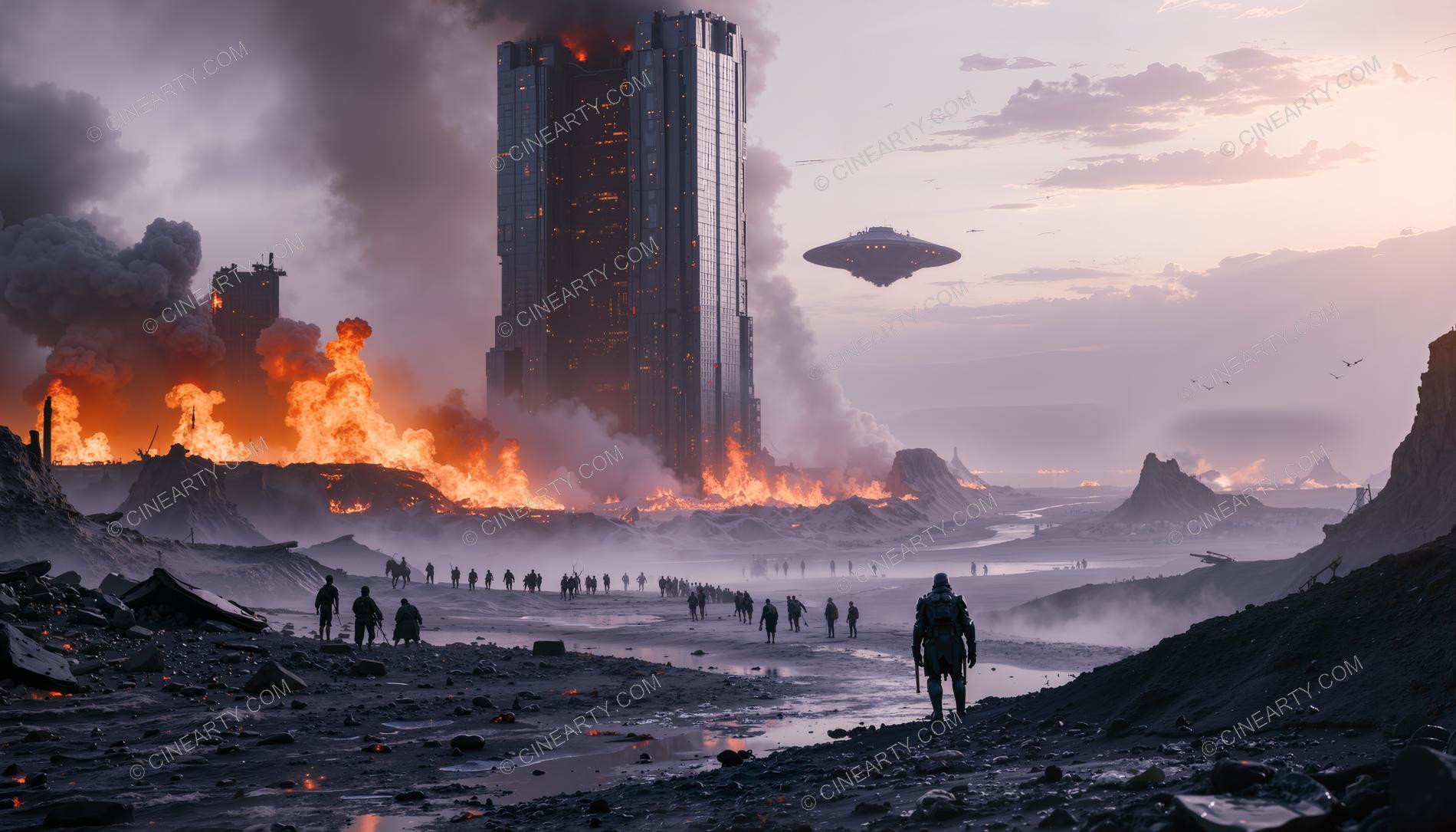 Flying Saucers Destroy a City 60105