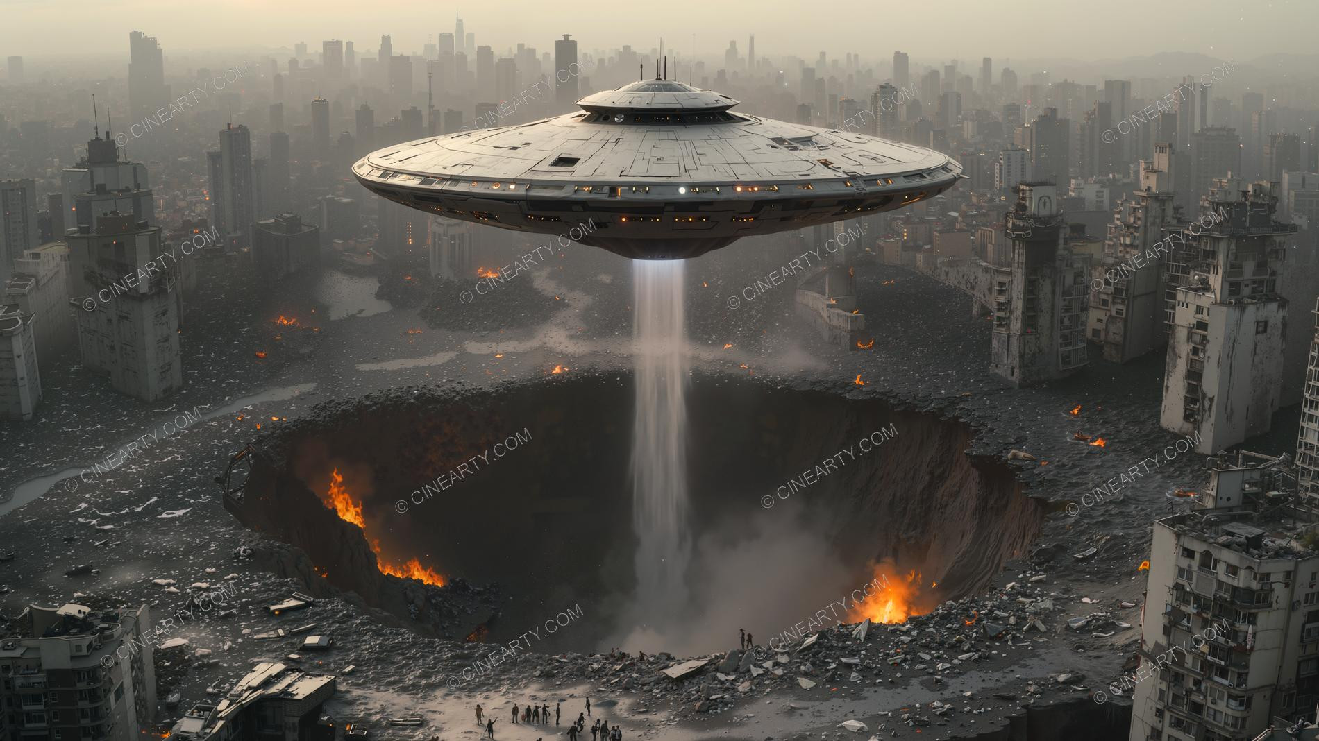 Flying Saucers Destroy a City 86275