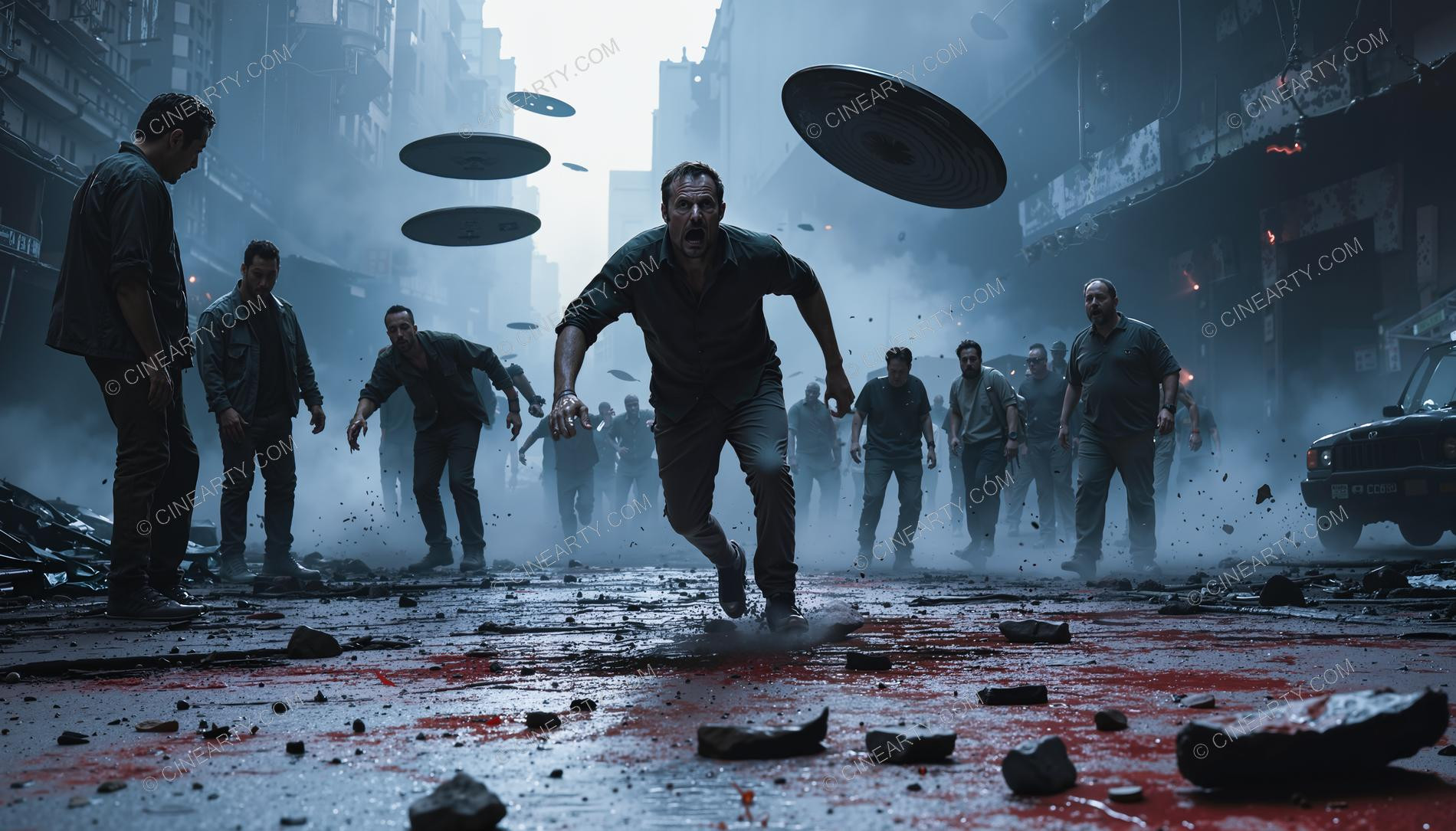 Flying Saucers Kills City Residents 25108